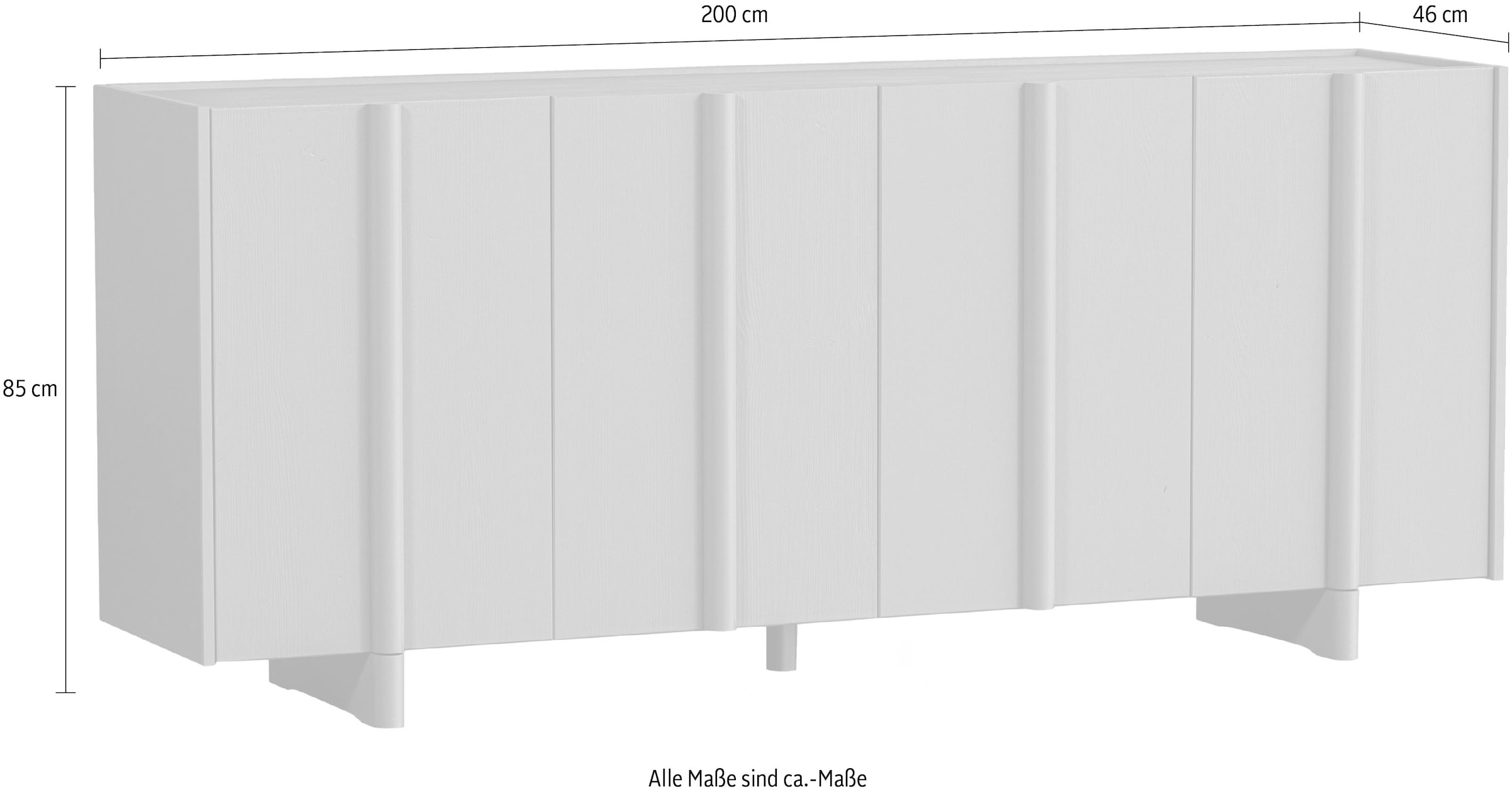 WOOOD Sideboard »Nook«, Kommode, H 85 cm x B 200 cm x T 46 cm
