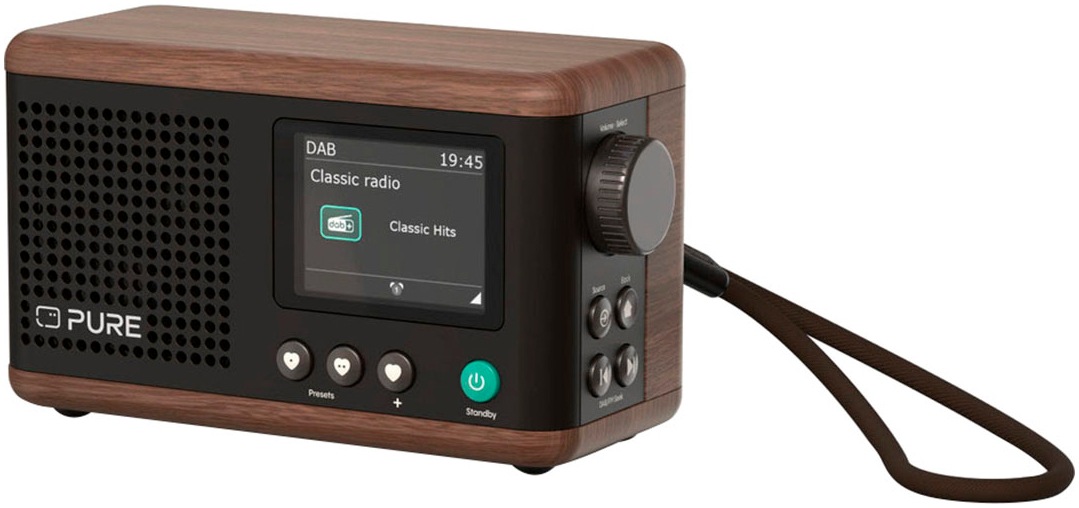 PURE Digitalradio (DAB+) »Classic Mini« (Bluetooth Digitalradio (DAB+) UKW mit RDS 5 W) Coffee Black Automatische Sendersuche, Sleep-Timer,...