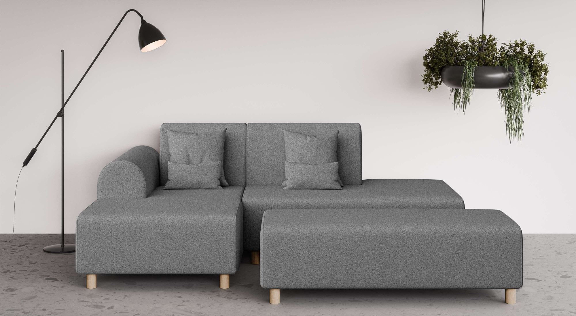 OTTO home Ecksofa »Suyala« L-Form mit Hocker günstig online kaufen