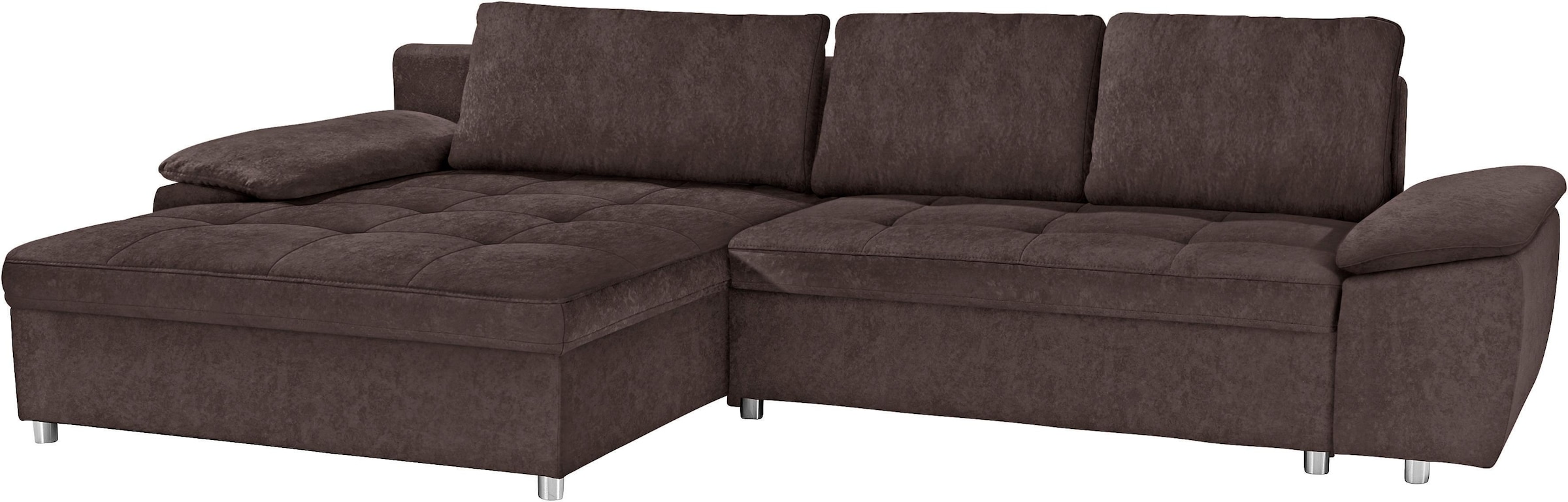 sit&more Ecksofa Labene, wahlweise mit Bettfunktion und Bettkasten, inkl. Rückenkissen