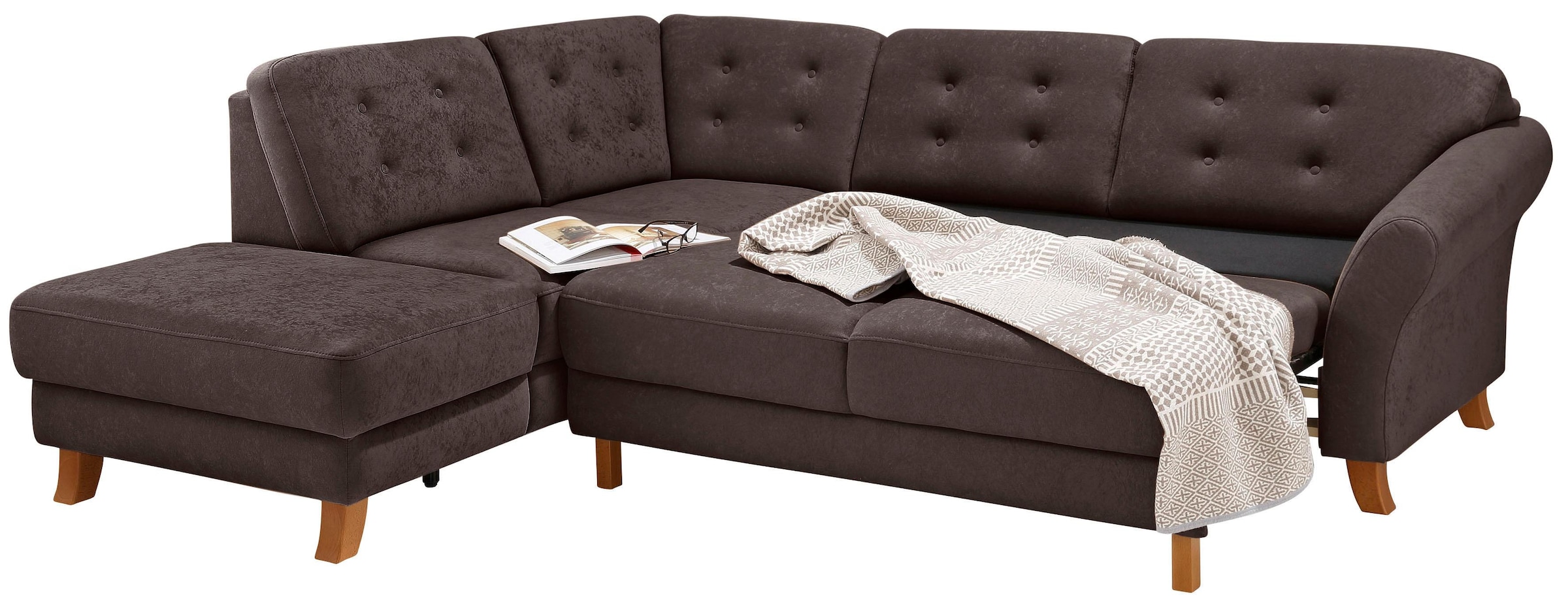 Home affaire Ecksofa »Trondheim L-Form«, mit Federkern