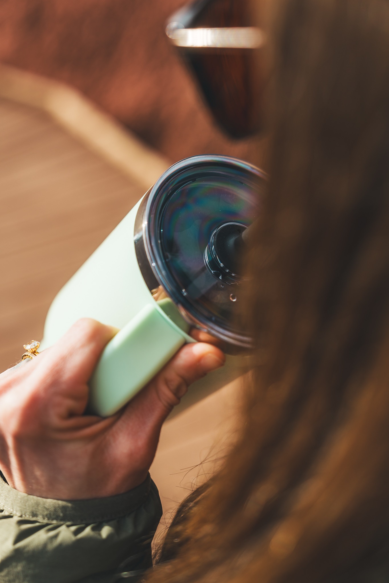 Hydro Flask Deckel »Large Press-In All Around Tumbler Straw Lid Clear« Transparenter Deckel für freie Sicht mit Strohhalm