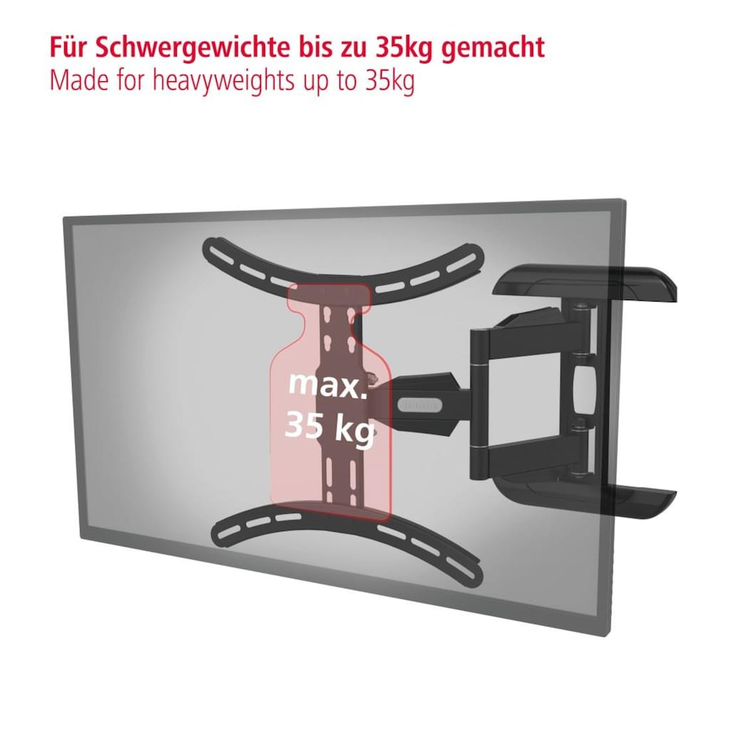 Hama TV-Wandhalterung »schwenkbar bis 165cm/ 65 Zoll, 140cm/ 55 Zoll, 50 Zoll vollbeweglich«, bis 165 cm Zoll