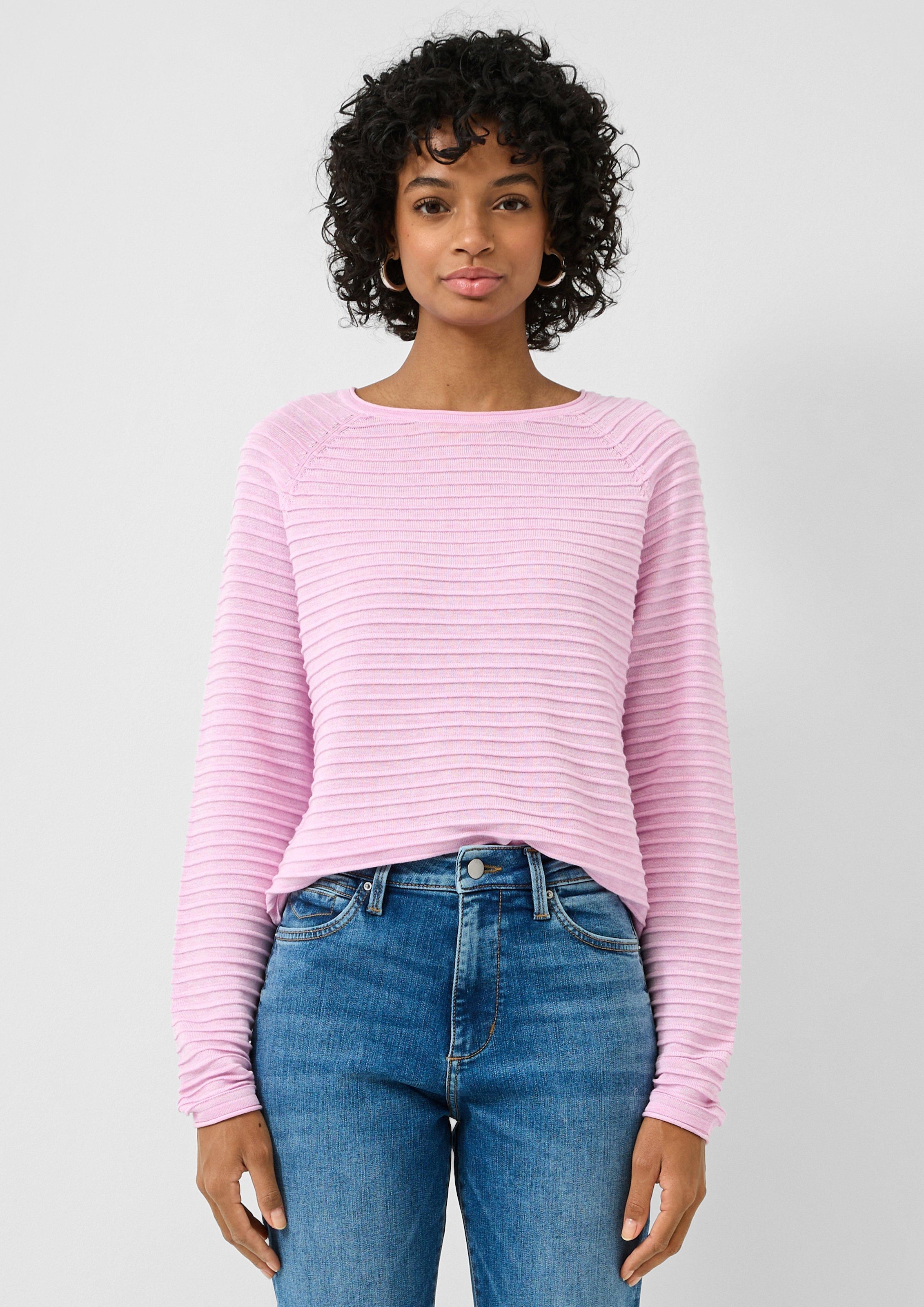 QS Strickpullover mit Strukturmuster