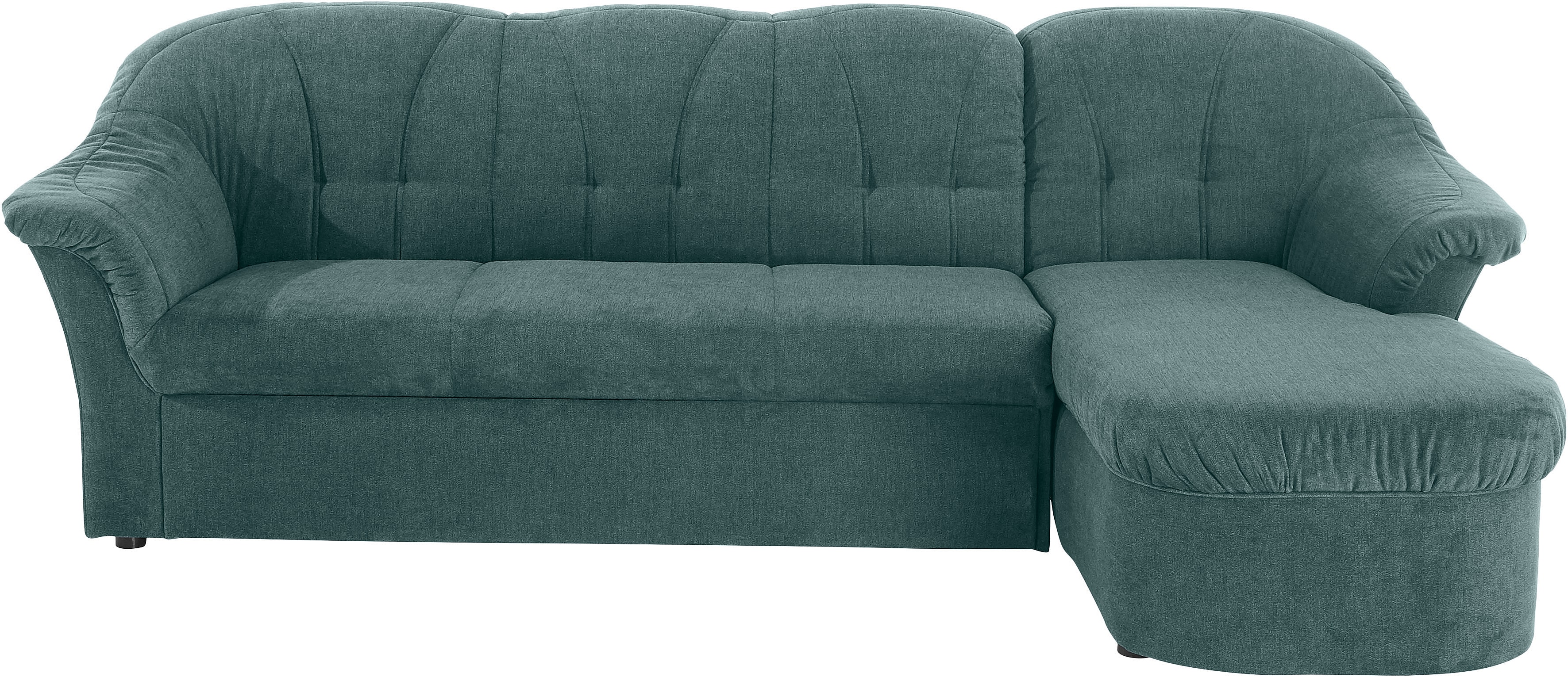 DOMO collection Ecksofa »Pegnitz, elegante Rückensteppung, komfortabel, L-F günstig online kaufen