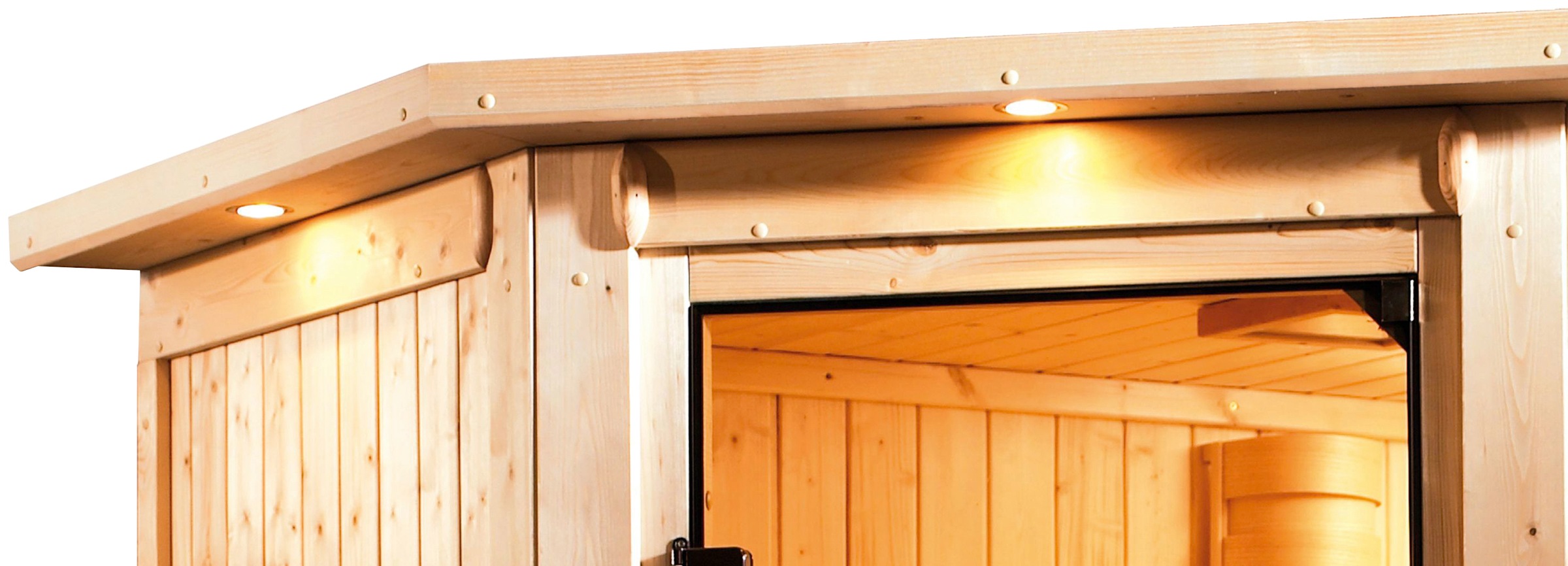 Karibu Sauna »Tomke« Set,  Ofen 3,6 kW Bio-Ofen externe Strg. easy