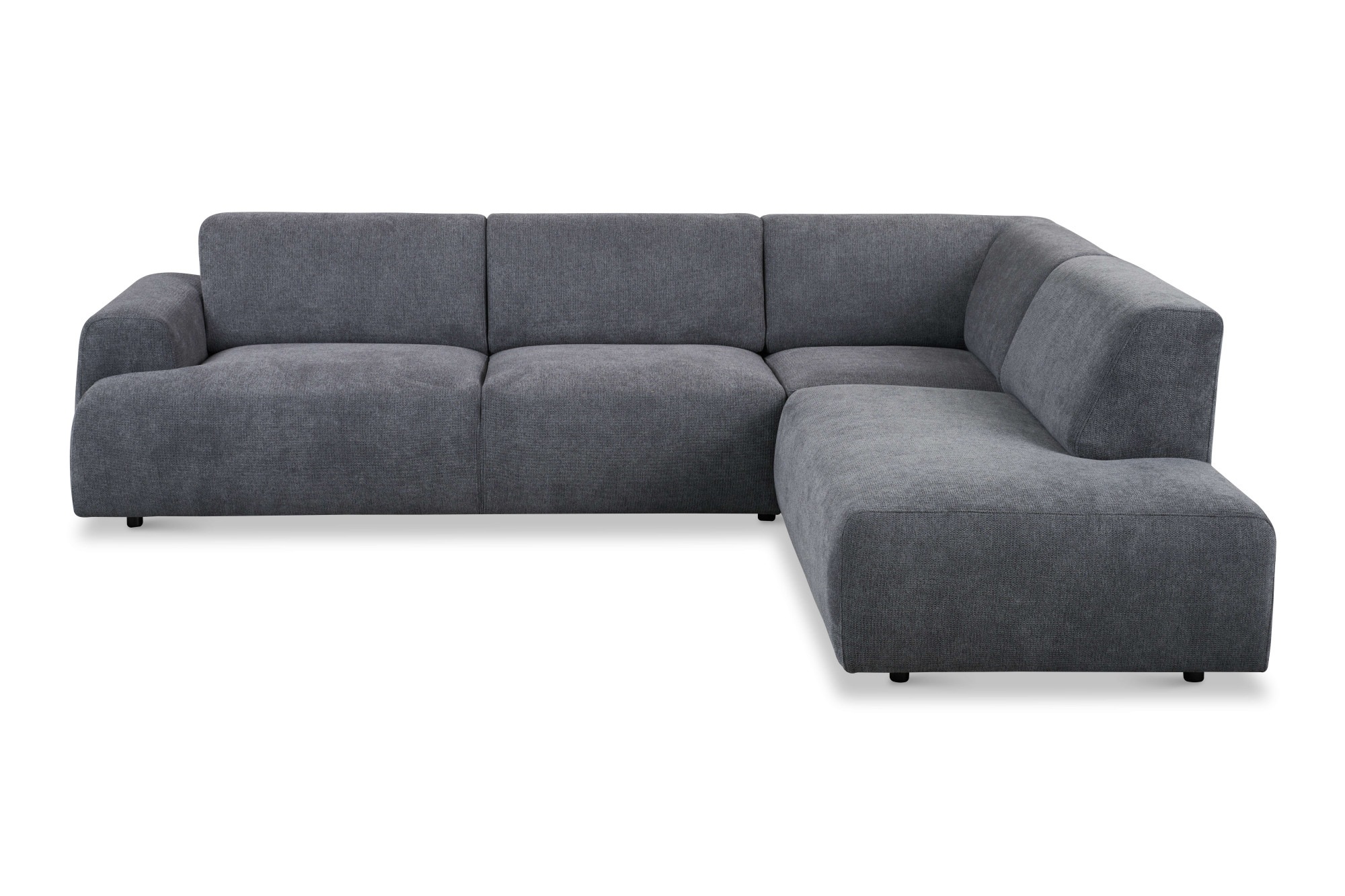 andas Ecksofa »Linkka, Breite 282 cm«, L-Form, in einem weichen Chenille-Stoff, mit Wellenunterfederung