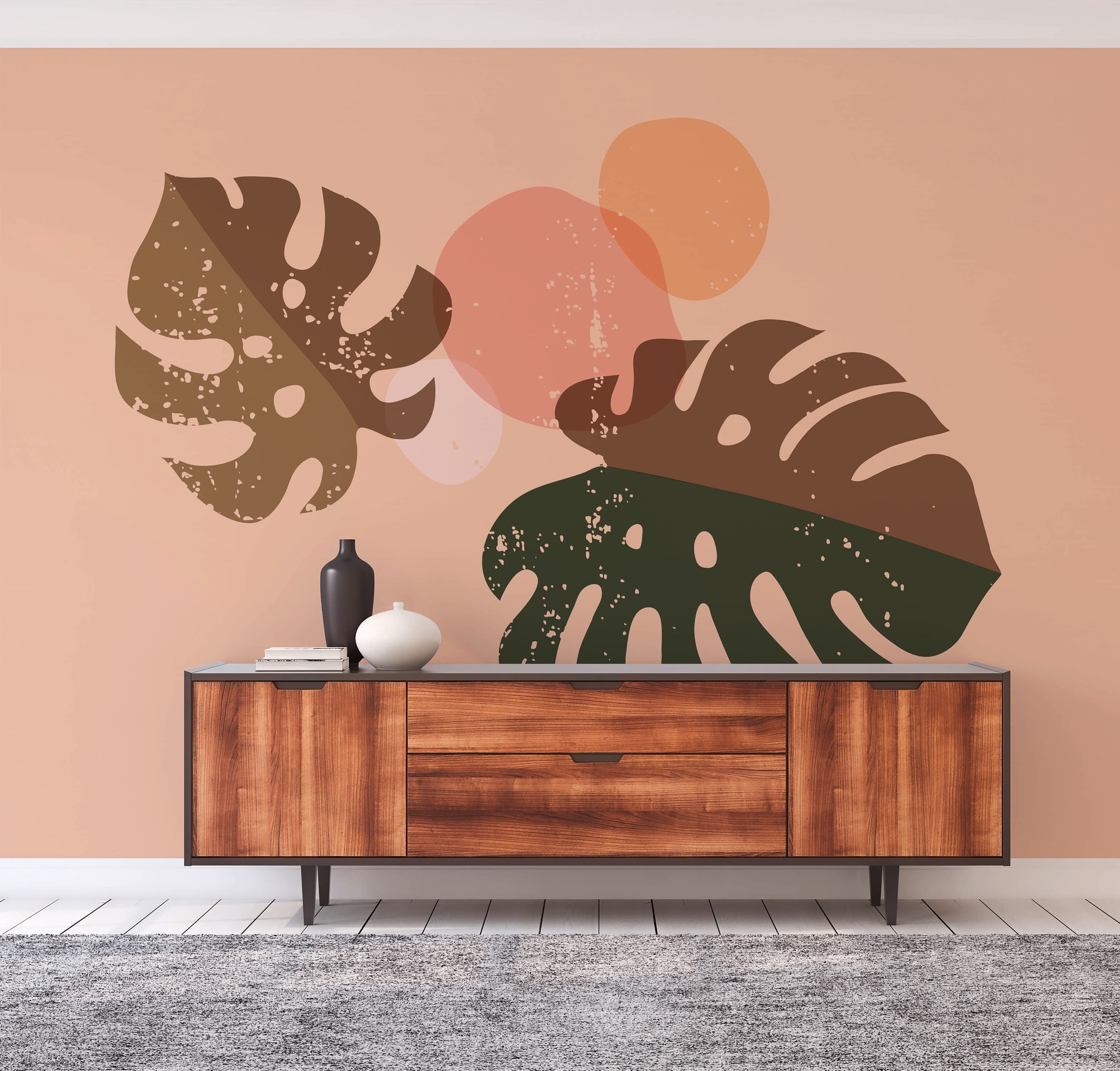 A.S. Création Vliestapete »Fototapete Monstera Blätter Beige Braun« matt st günstig online kaufen