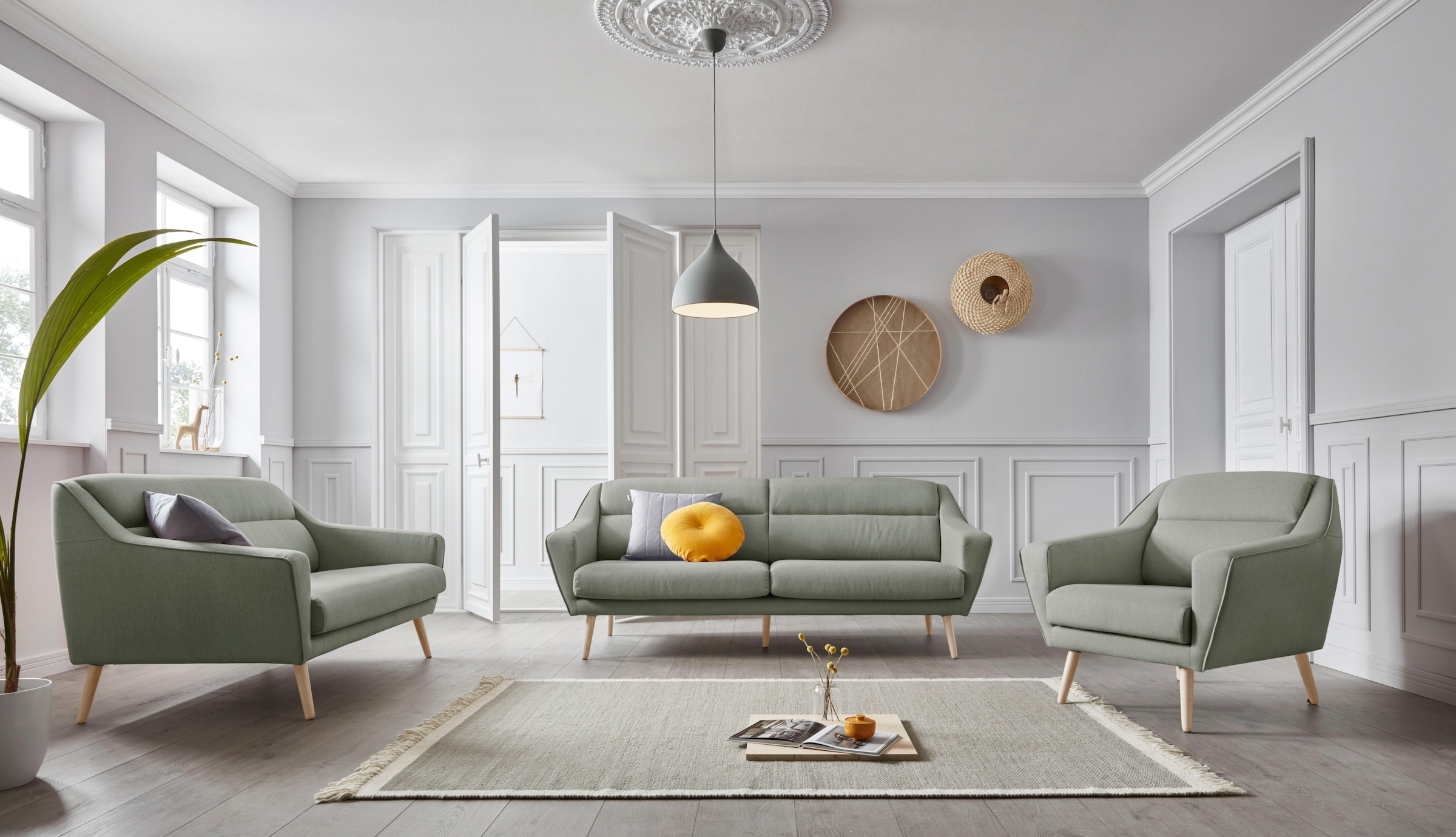 andas Sessel »Bille«, mit Naht im Rückenkissen und Eiche-Beinen, Design by Morten Georgsen