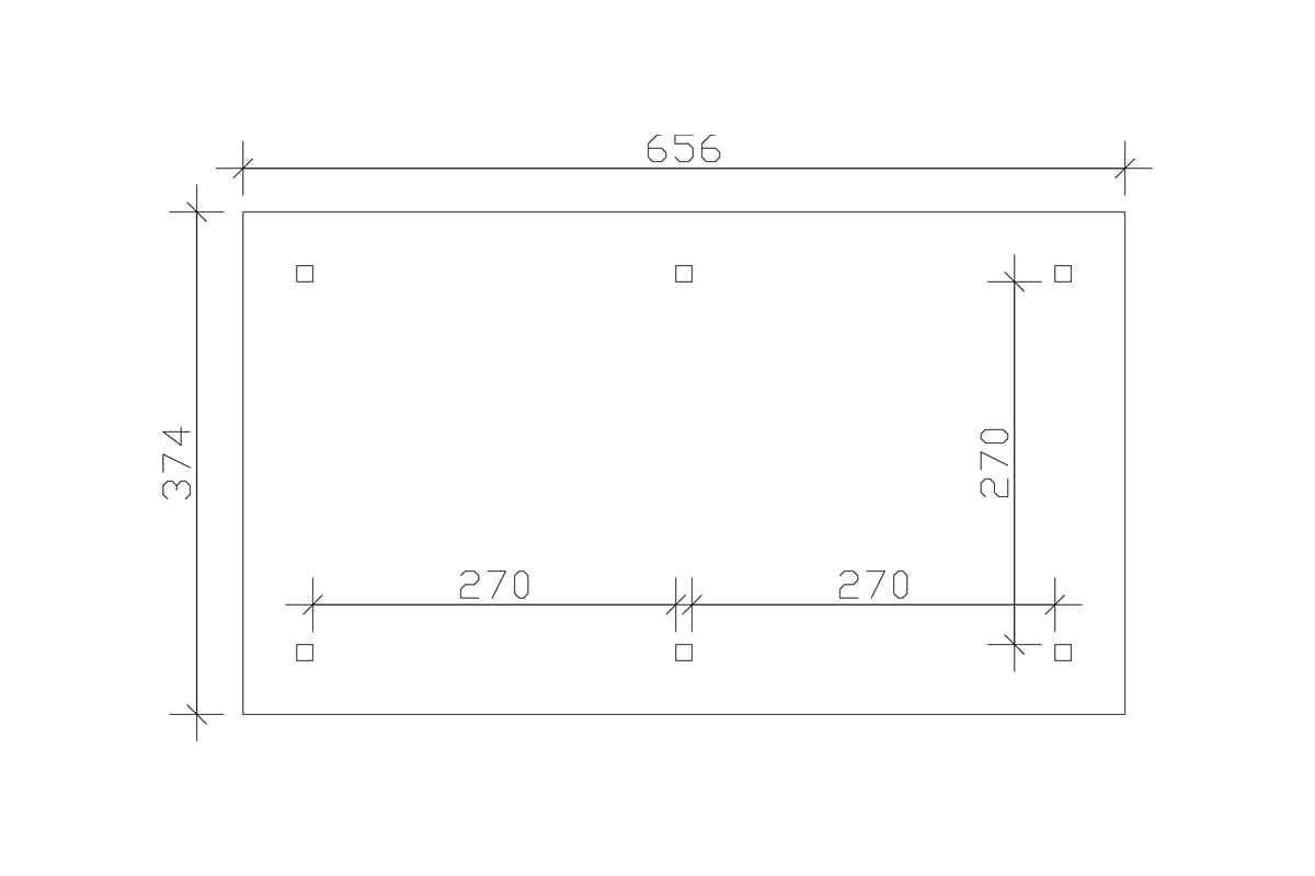 Skanholz Pavillon »Orleans 1«, 4-Eck, BxT: 374x656 cm
