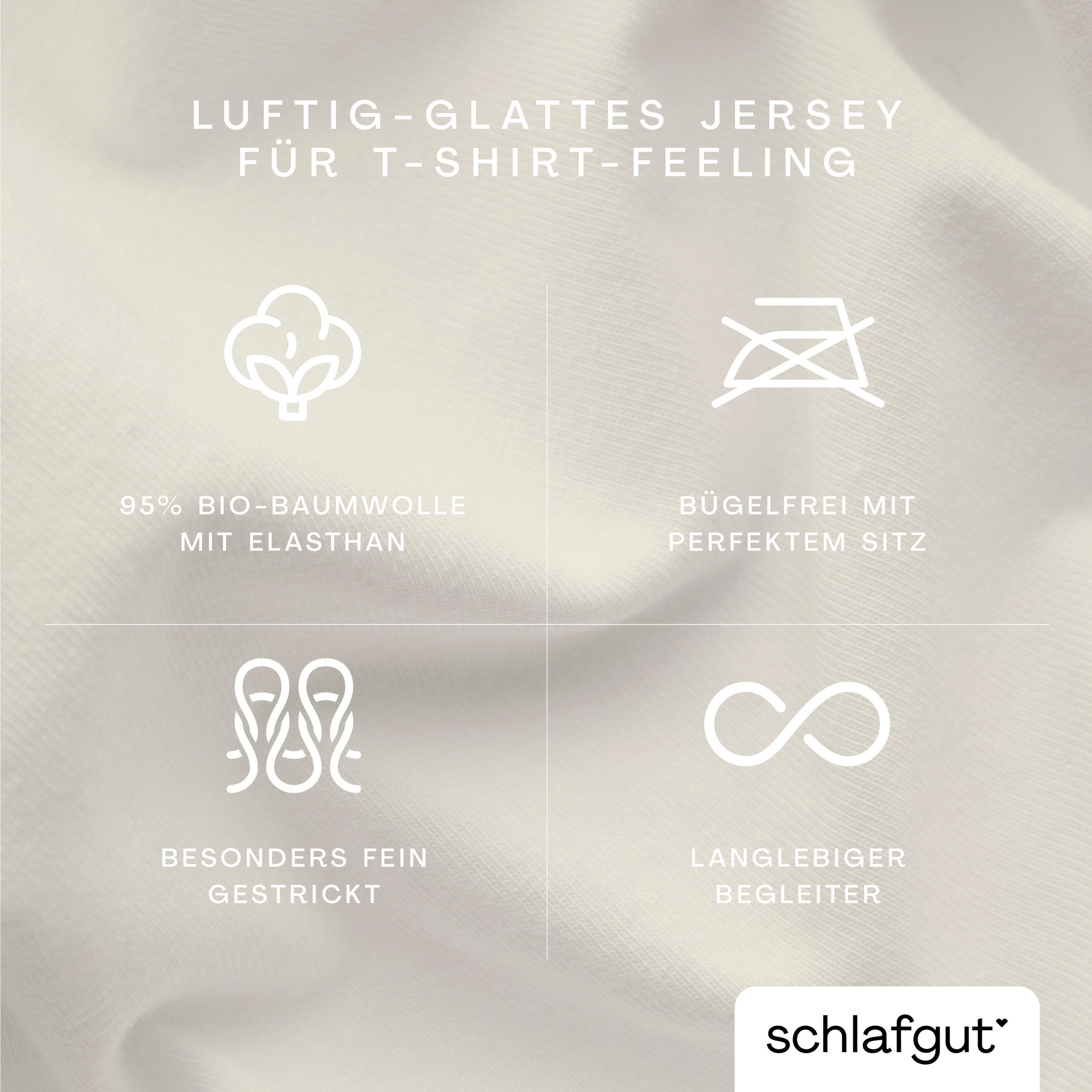 Schlafgut Bettbezug »Knitted Jersey uni, aus Bio-Baumwolle mit Elasthan, Reißverschluss«, (1 St.), bügelfrei, Mix & Match Bettwäsche: passender Kissenbezug erhältlich