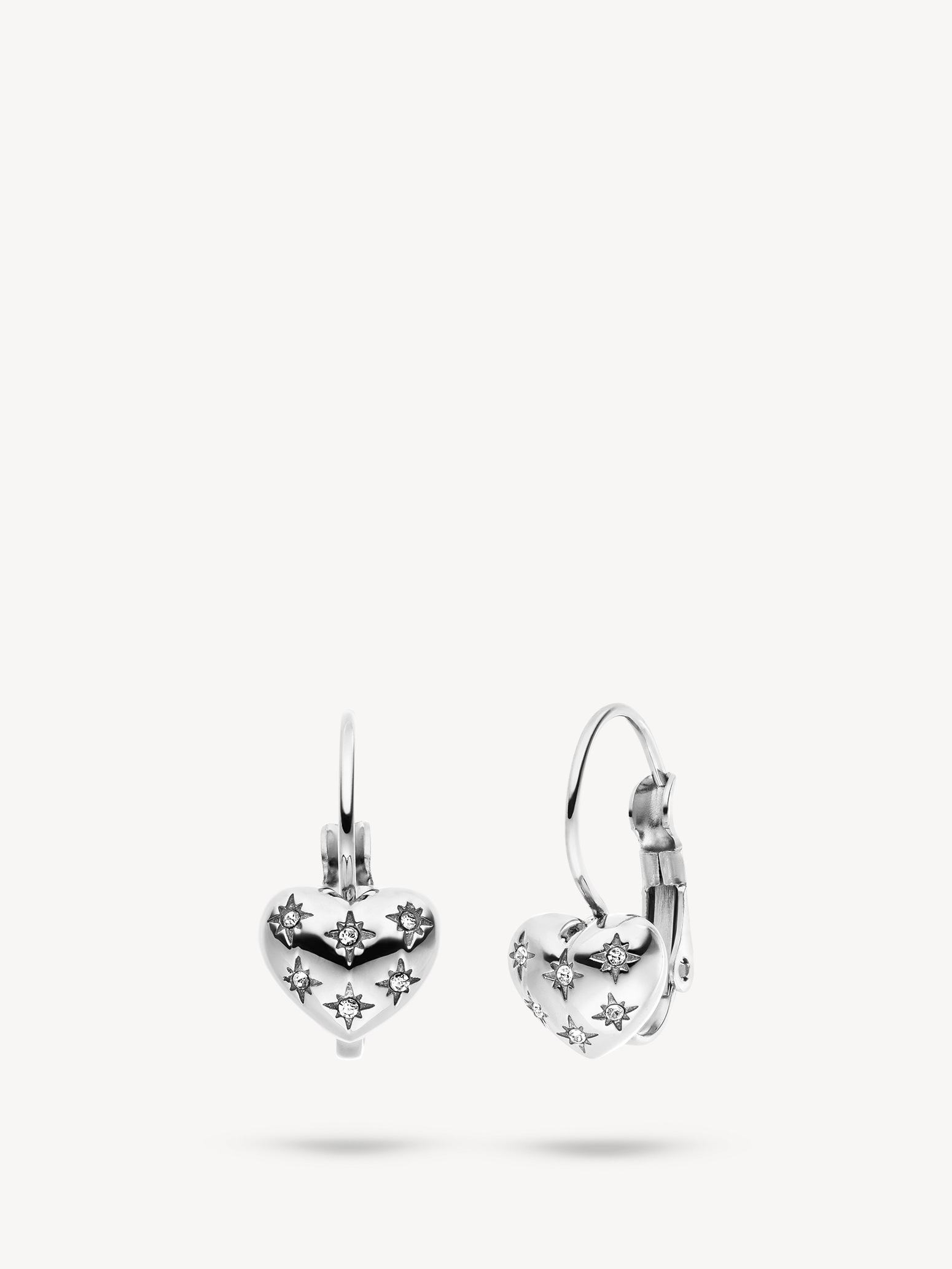 Tamaris Paar Ohrhaken »Schmuck Geschenk Edelstahl Herz-Ohrhaken Valentine Heart« mit Zirkonia (synth.)