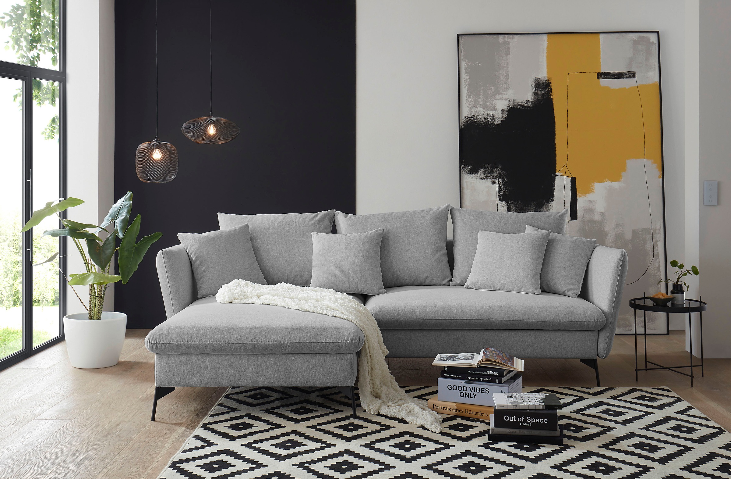 OTTO home Ecksofa »LIVORNO,258 cm, L-Form,« Schlaffunktion u. Bettkasten (1 günstig online kaufen