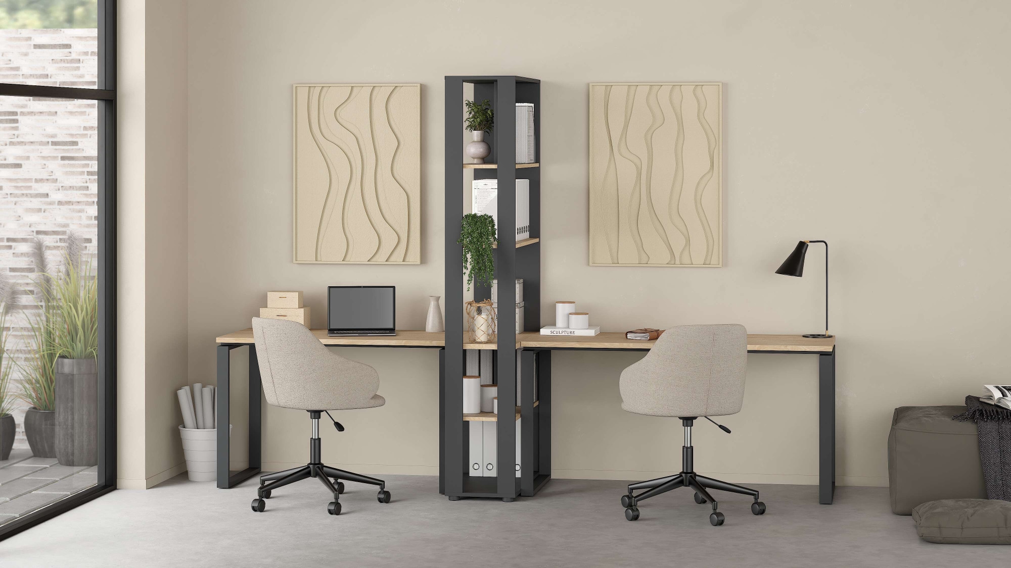 INOSIGN Schreibtisch »Sign Arbeitstisch, Sekretär, Bürotisch,«, Cleanes Design, Metallbeine, Breite 120 oder 150 cm