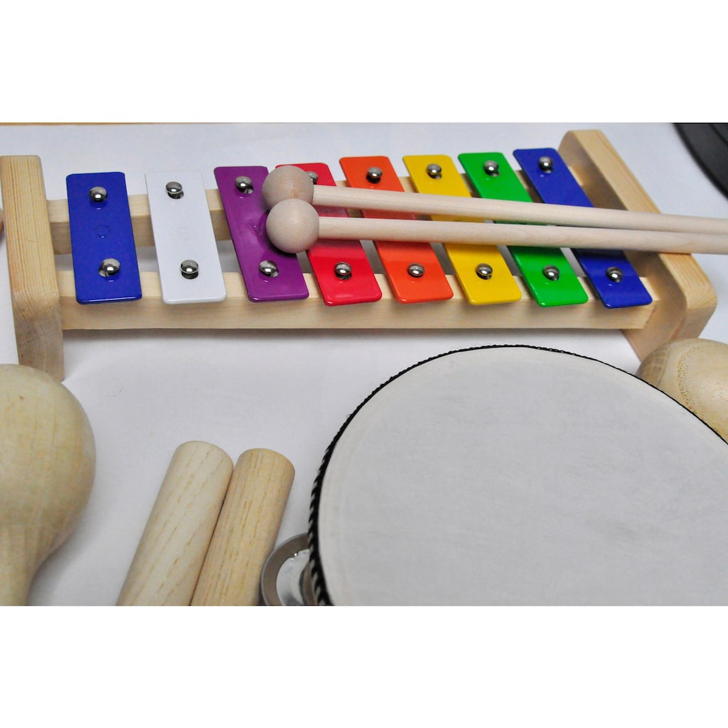 Clifton Trommel »9 teiliges Kinder Percussion Set mit CD«