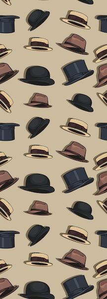 queence Vinyltapete »Hats«, 90 x 250 cm, selbstklebend günstig online kaufen