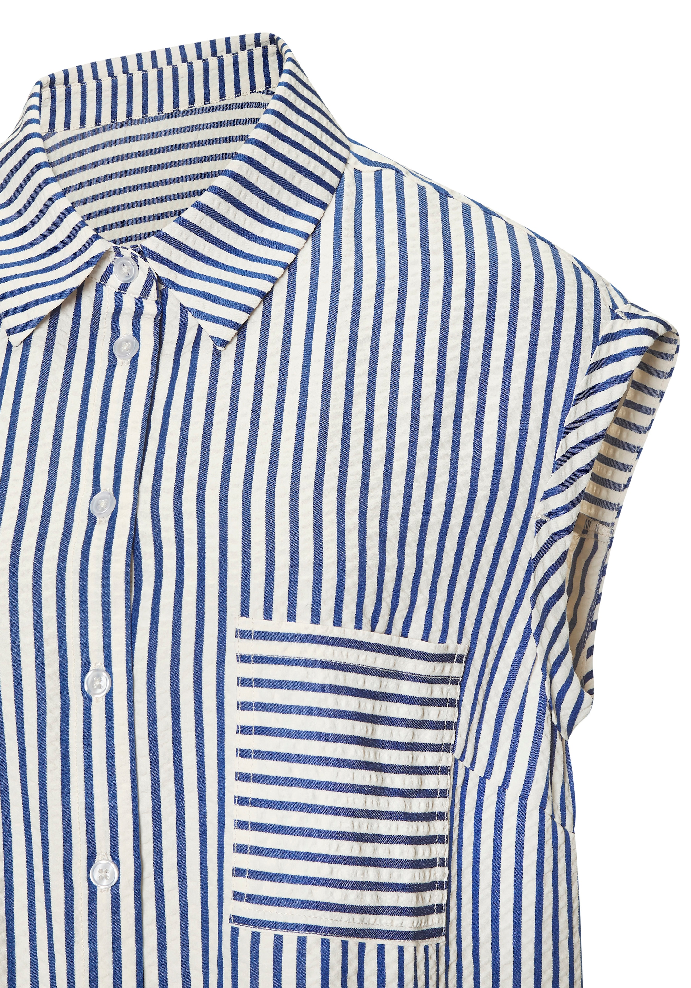 Vivance Kurzarmbluse mit Streifenmuster, bügelfreie Qualität