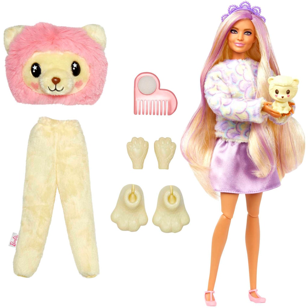Barbie Anziehpuppe »Cutie Reveal, Kuschelweich Serie - Löwe«