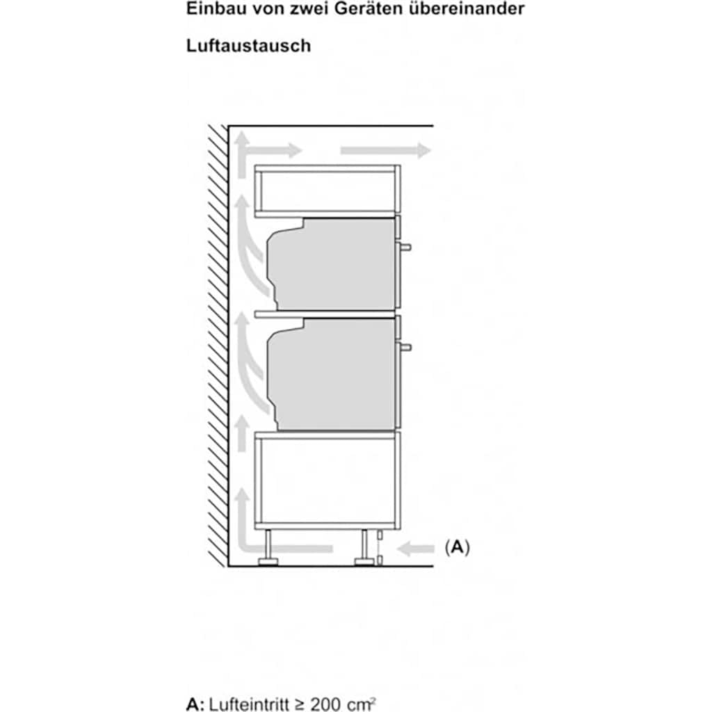 BOSCH Einbaubackofen »HBG7221B2«, Serie 8, HBG7221B2, mit Teleskopauszug nachrüstbar, Hydrolyse