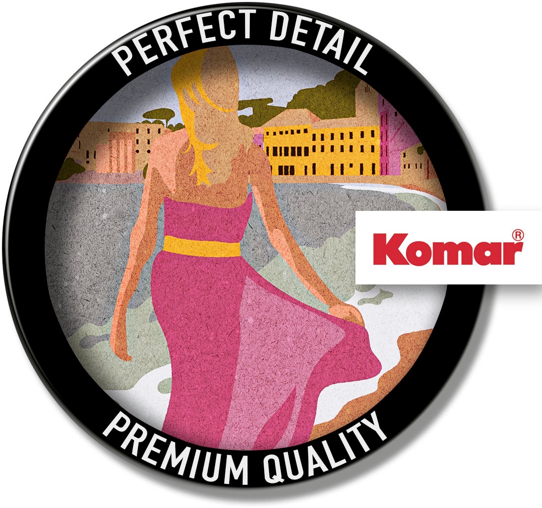 Komar Bild »Vintage Travel Saint-Tropez« Natur 1 Stk. tlg. Wandbild zur Dekoration - ohne Rahmen