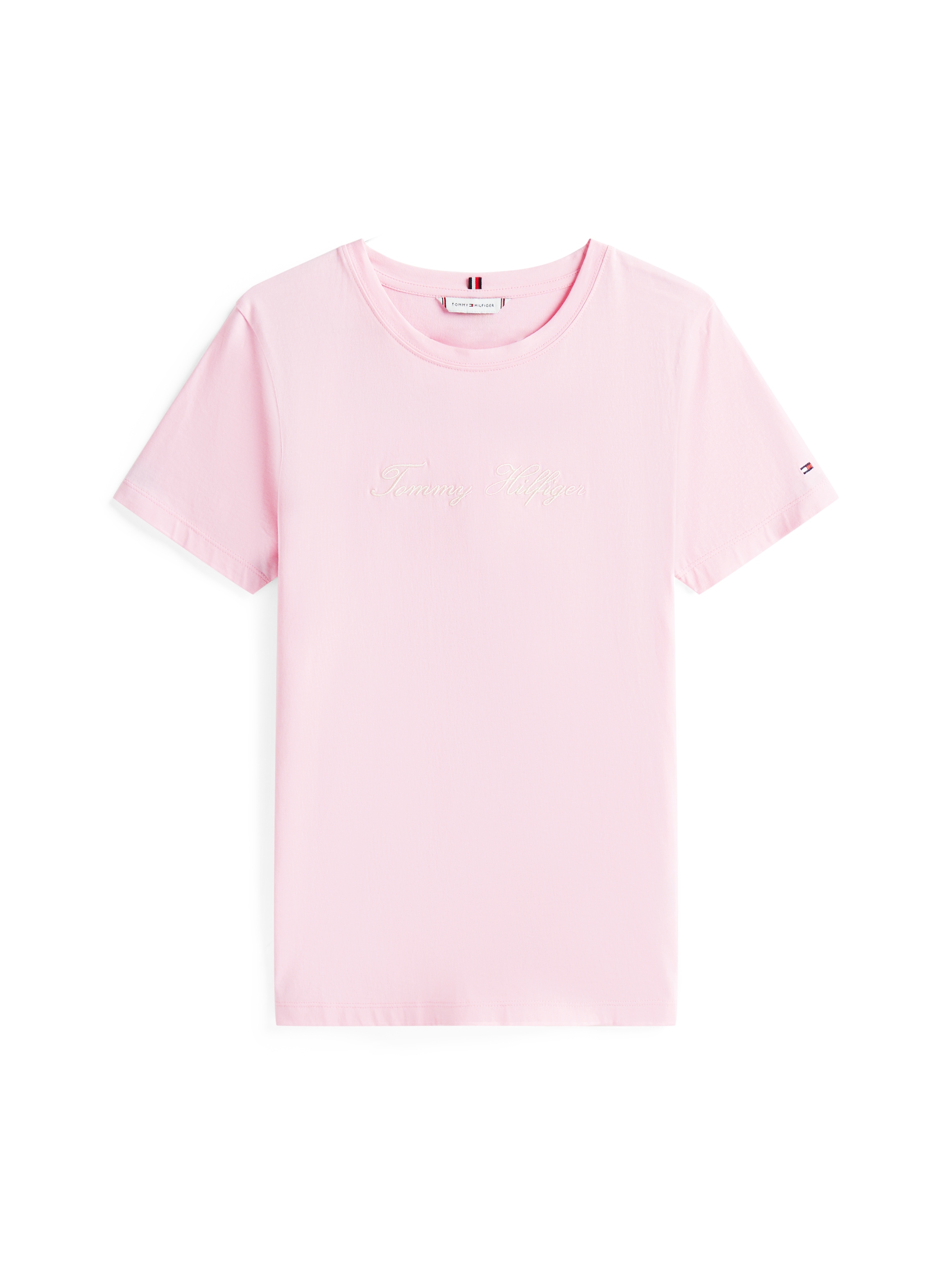 Tommy Hilfiger Kurzarmshirt »SCRIPT REG C-NK SS T-SHIRT«, mit Tommy Hilfiger Script Logo-Schriftzug