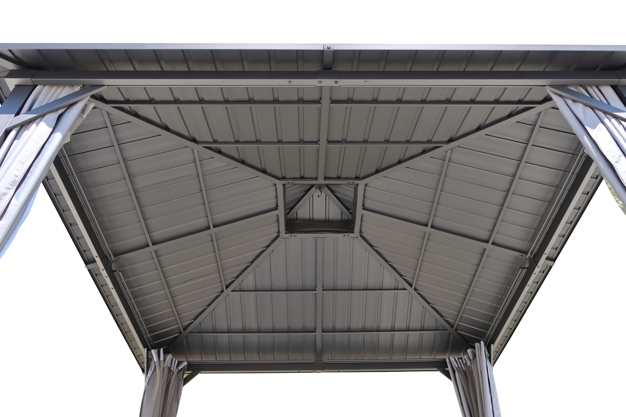 KONIFERA Pavillon »Thasos«, mit Doppeldach, in BxT: 300x300 cm und 400x300 cm, ohne Seitenteile