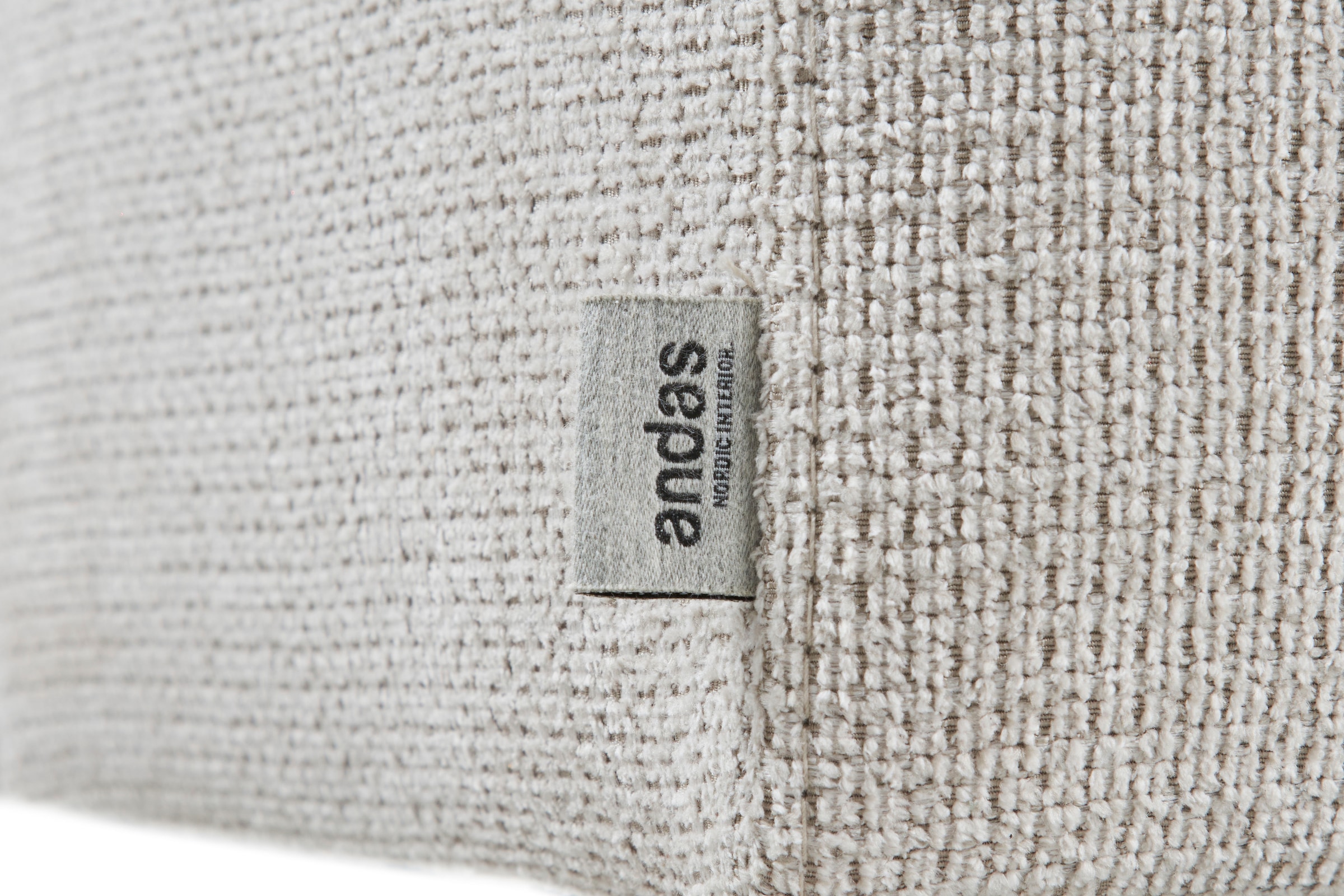 andas Ecksofa »Linkka, Breite 301 cm«, L-Form, in einem weichen Chenille-Stoff, mit Wellenunterfederung