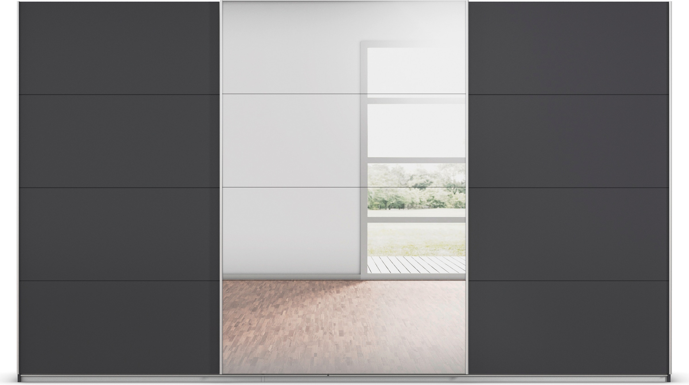 rauch Schwebetürenschrank »Kleiderschrank Schrank Garderobe AGORDO«, Top Innenausstattung, in 4 Breiten und 2 Höhen MADE IN GERMANY