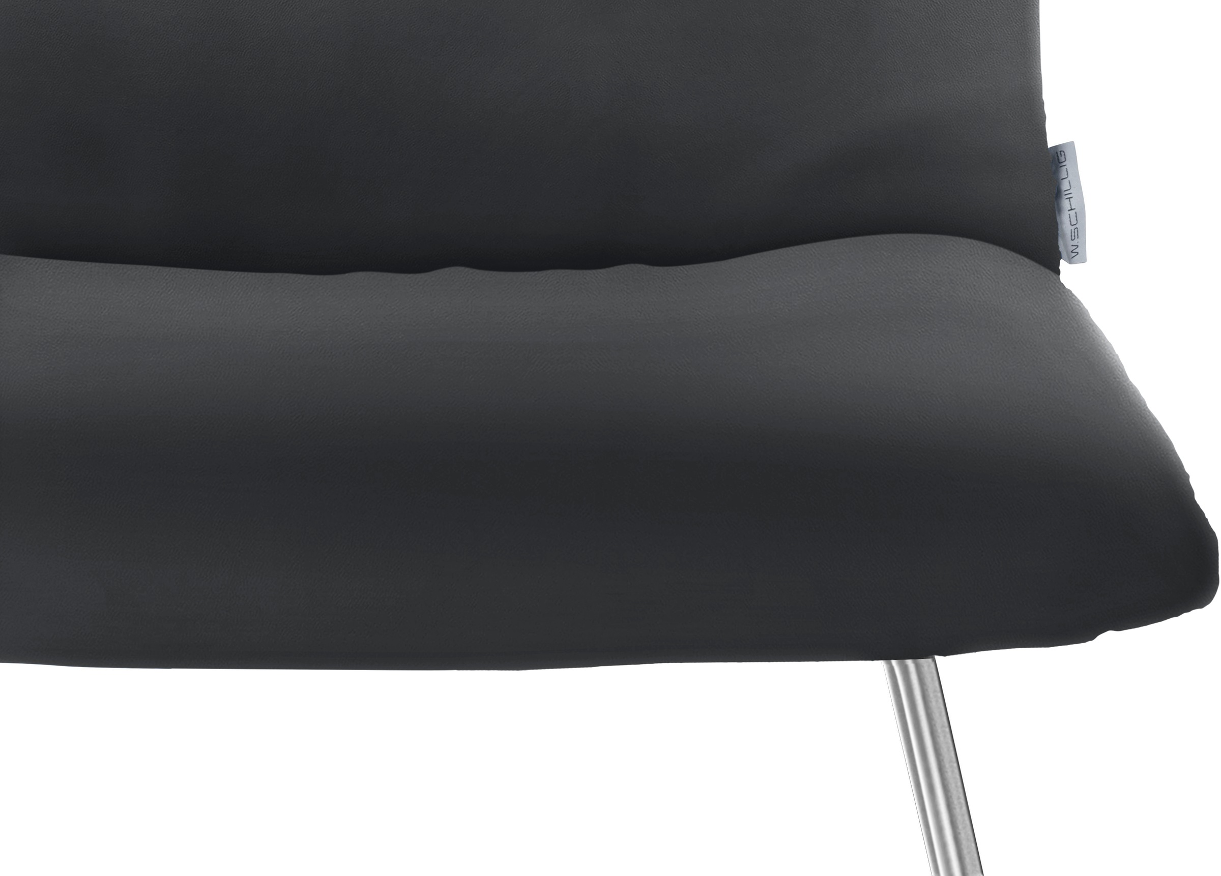 W.SCHILLIG Polsterstuhl »jakob«, Longlife Xtra-Leder Z59, mit Drahtrohrgestell in Chrom glänzend