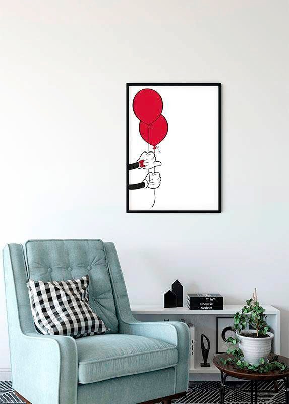 Komar Bild »Mickey Mouse Balloon«, Disney, (1 St.), Wandbild zur Dekoration im Kinderzimmer - ohne Rahmen