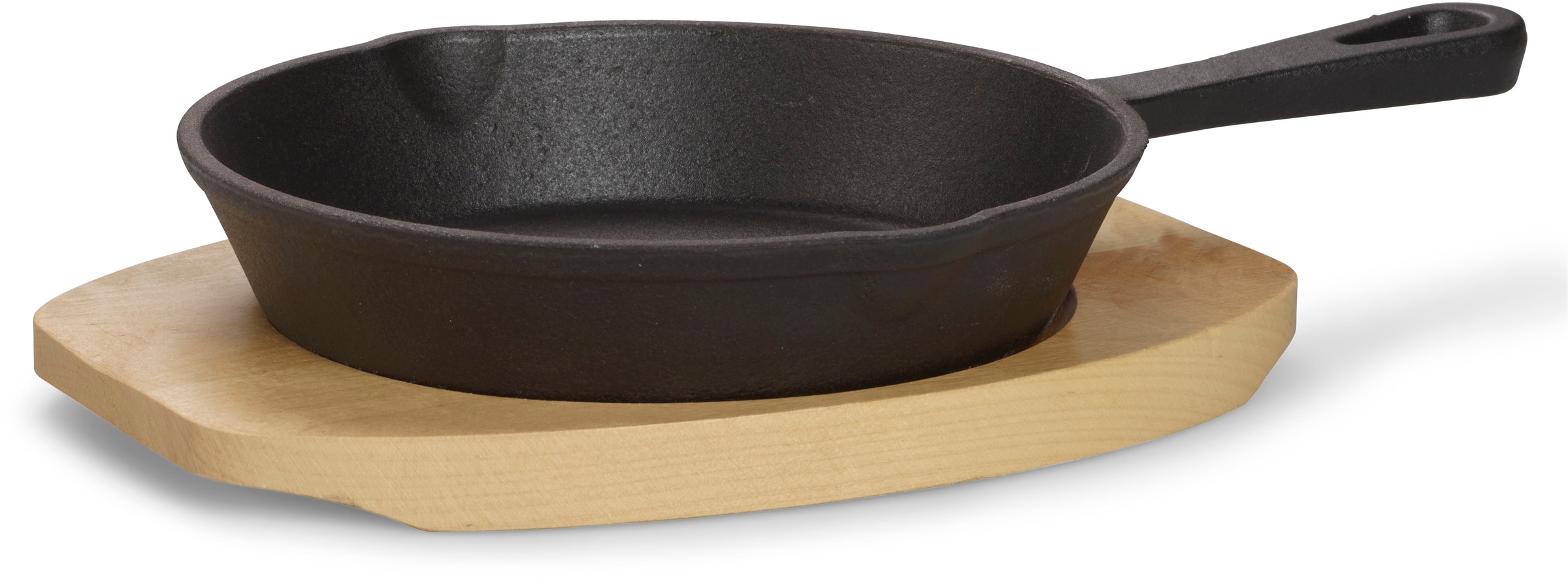 ECHTWERK Servierpfanne »2x Pfännchen« Gusseisen Set, 2 Stk. tlg. inkl. dekorativem Servierbrett, bereits eingebrannt