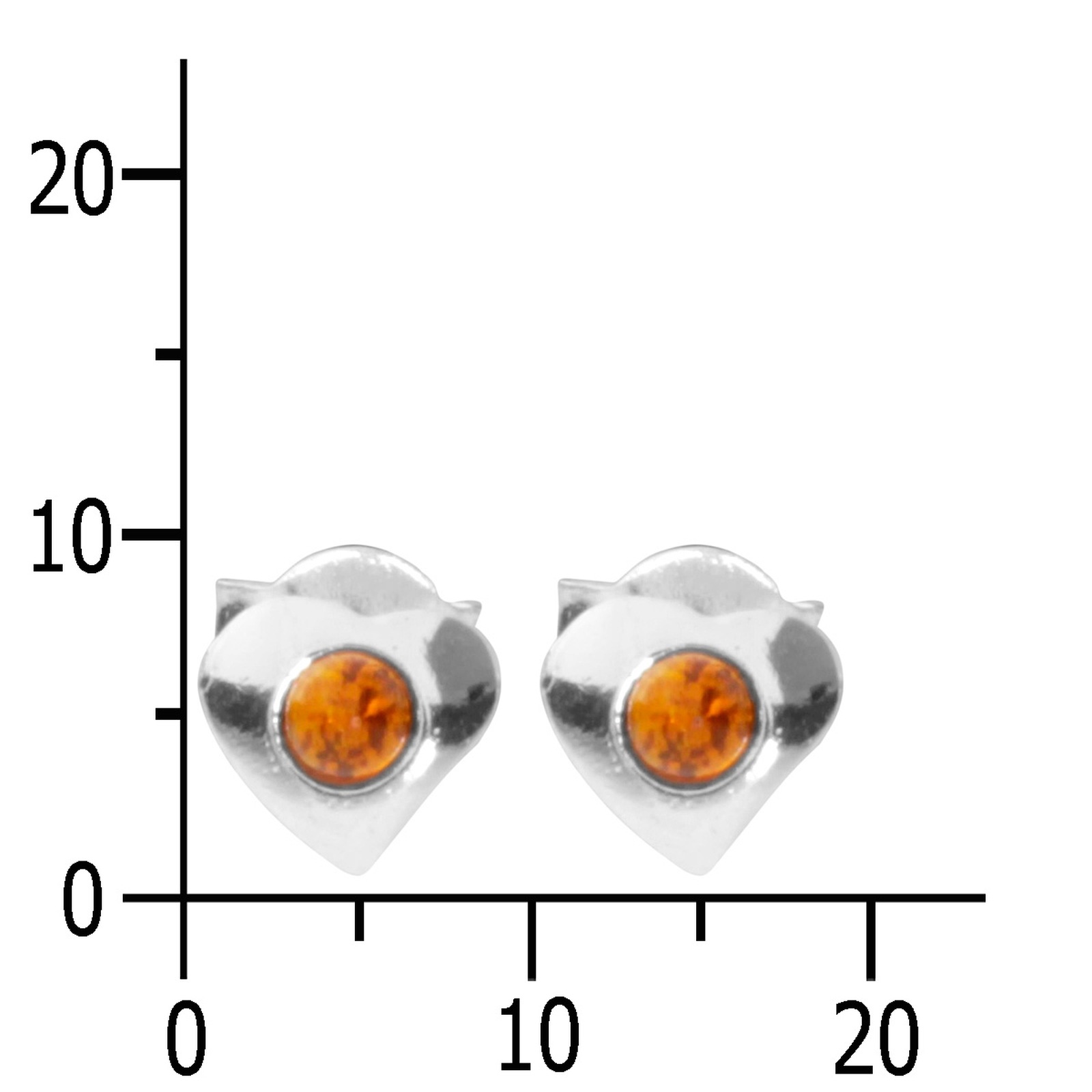 OSTSEE-SCHMUCK Paar Ohrstecker »Ostsee-Schmuck Ohrstecker Herz Ohrstecker Herz«, (2 tlg.)