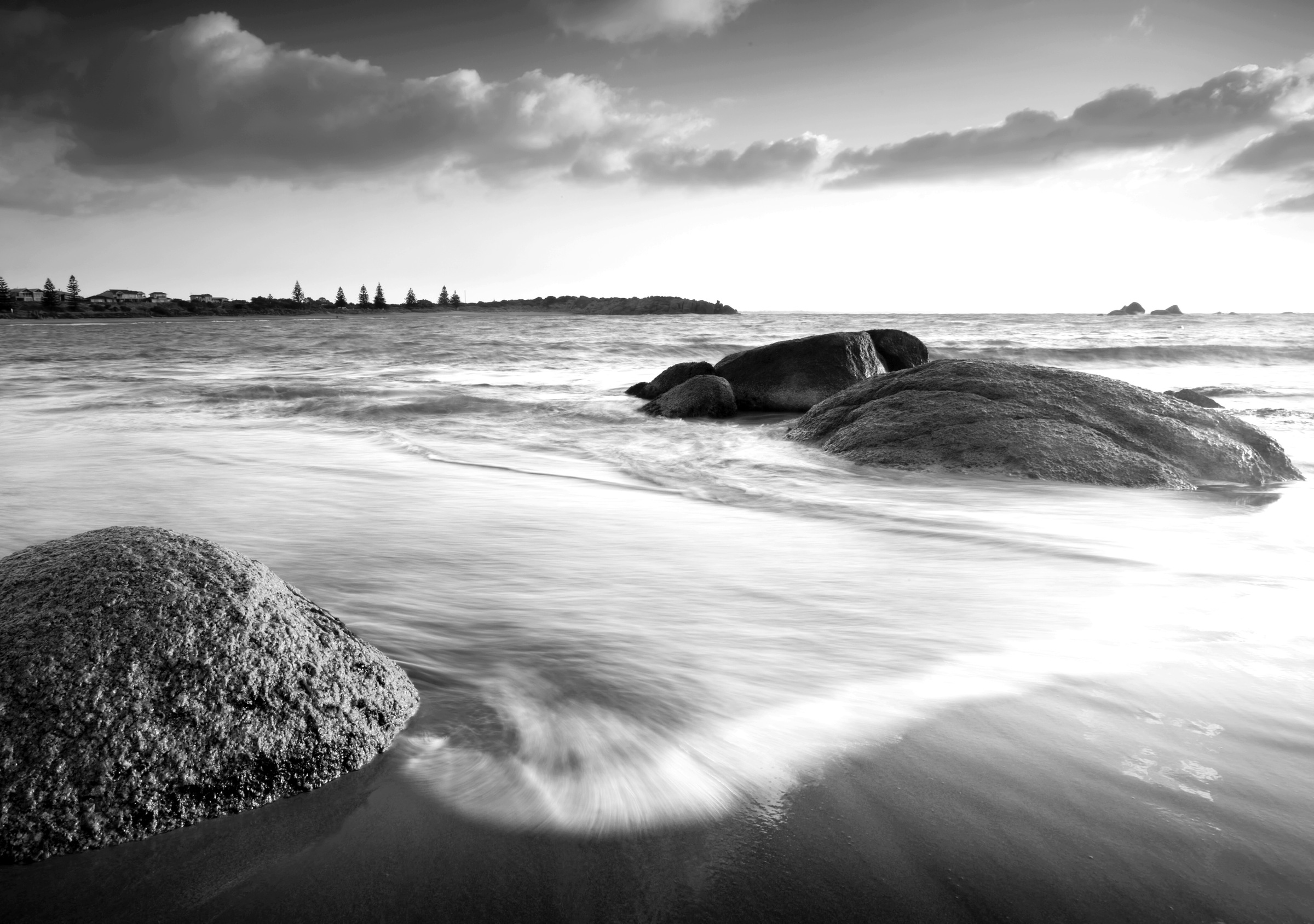 Papermoon Fototapete »Strand Schwarz & Weiß« günstig online kaufen