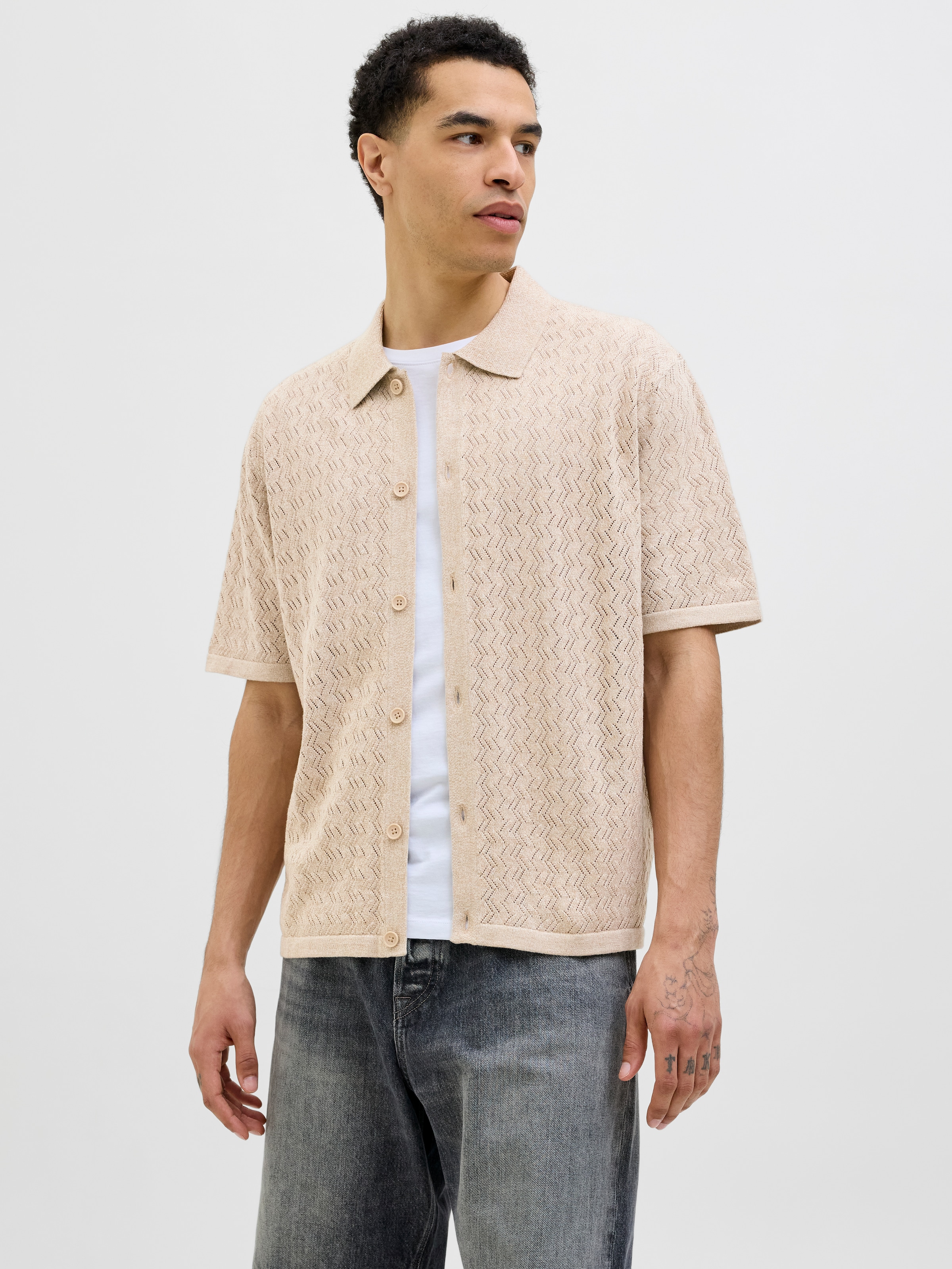 Jack & Jones Polokragenpullover »JORTYLER KNIT SS POLO SN«