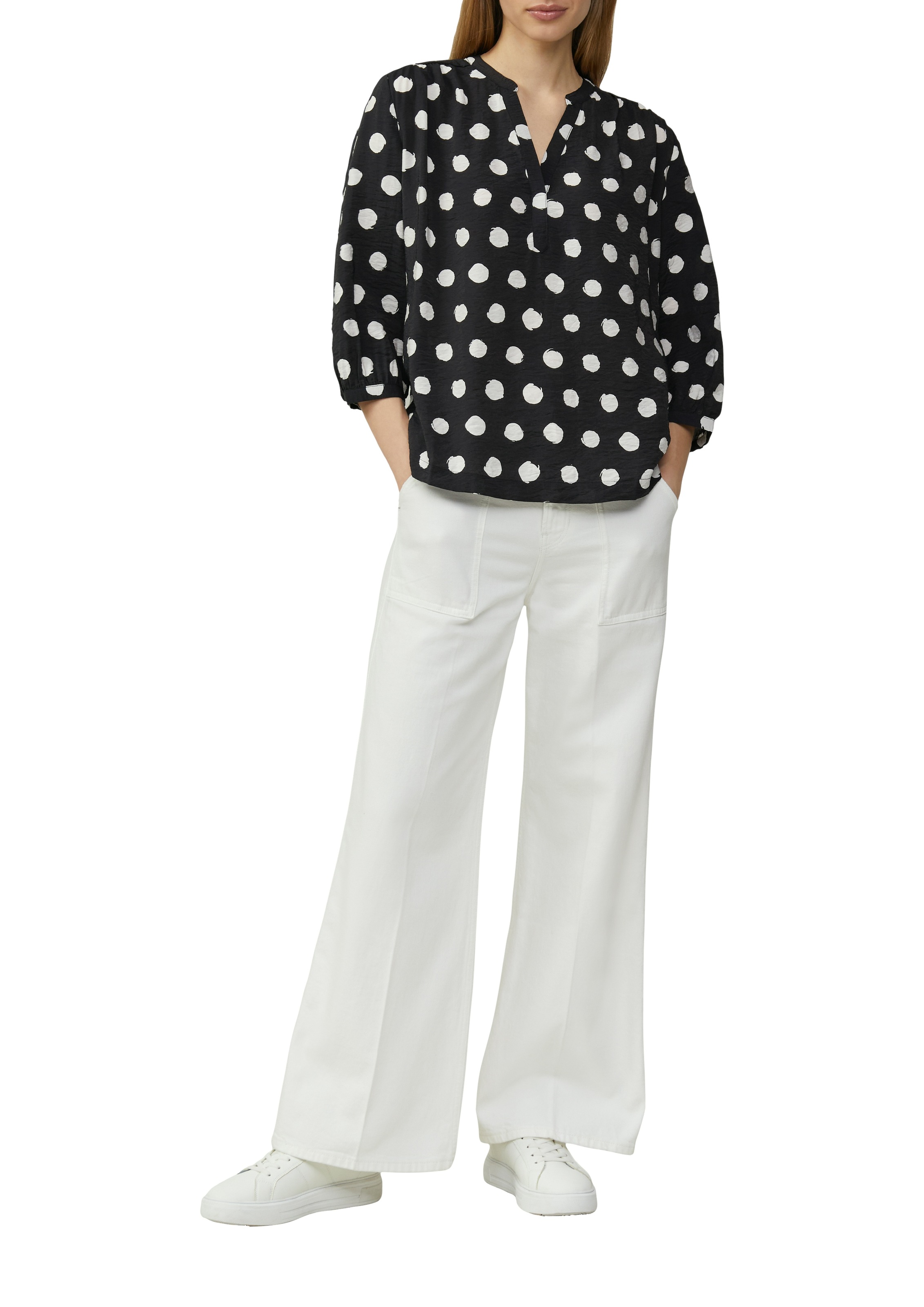 s.Oliver Hemdbluse, im Tunika-Stil und mit Muster