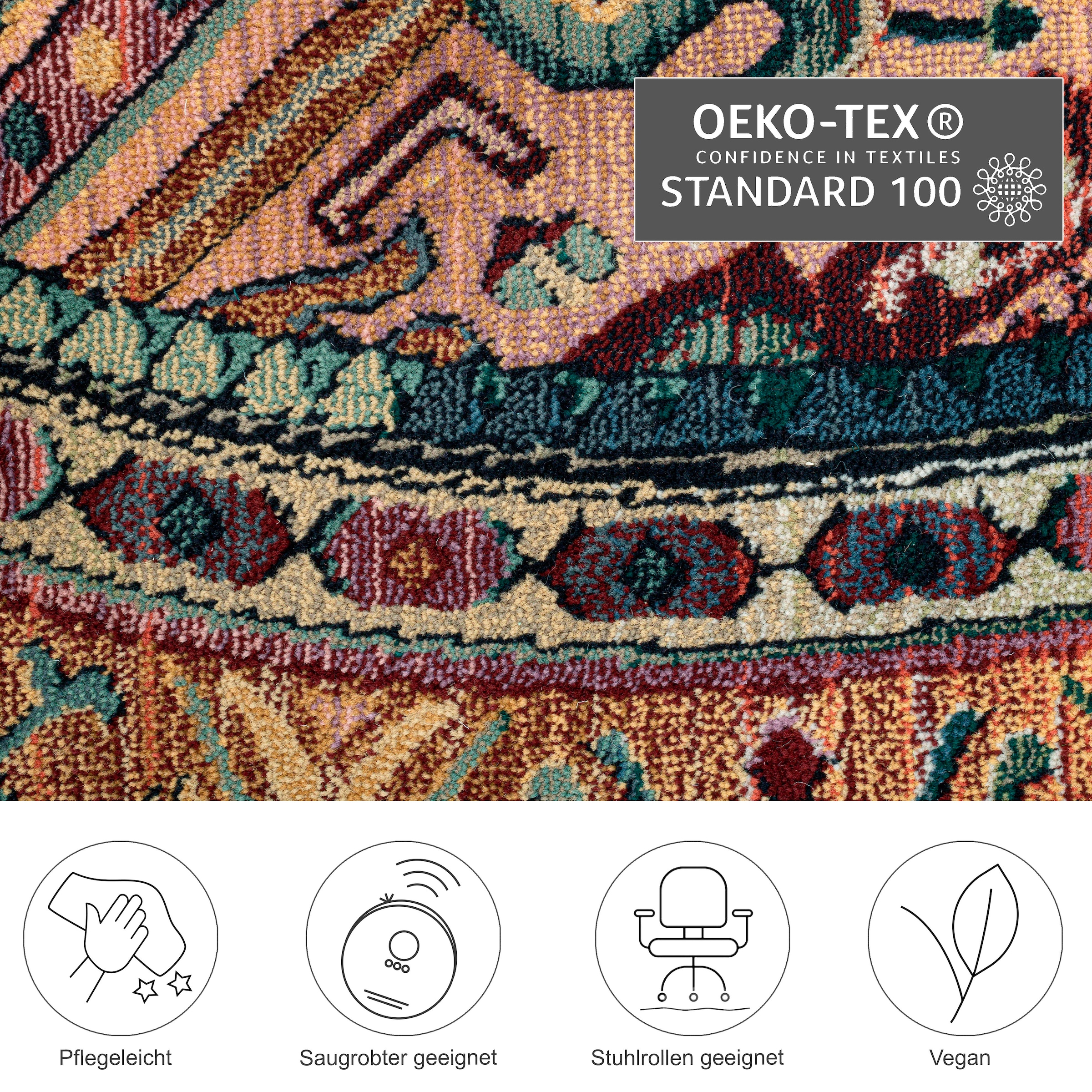 THEKO Teppich »Gabiro 13«, rechteckig, 10 mm Höhe, gewebt, Orient-Optik, ideal im Wohnzimmer & Schlafzimmer