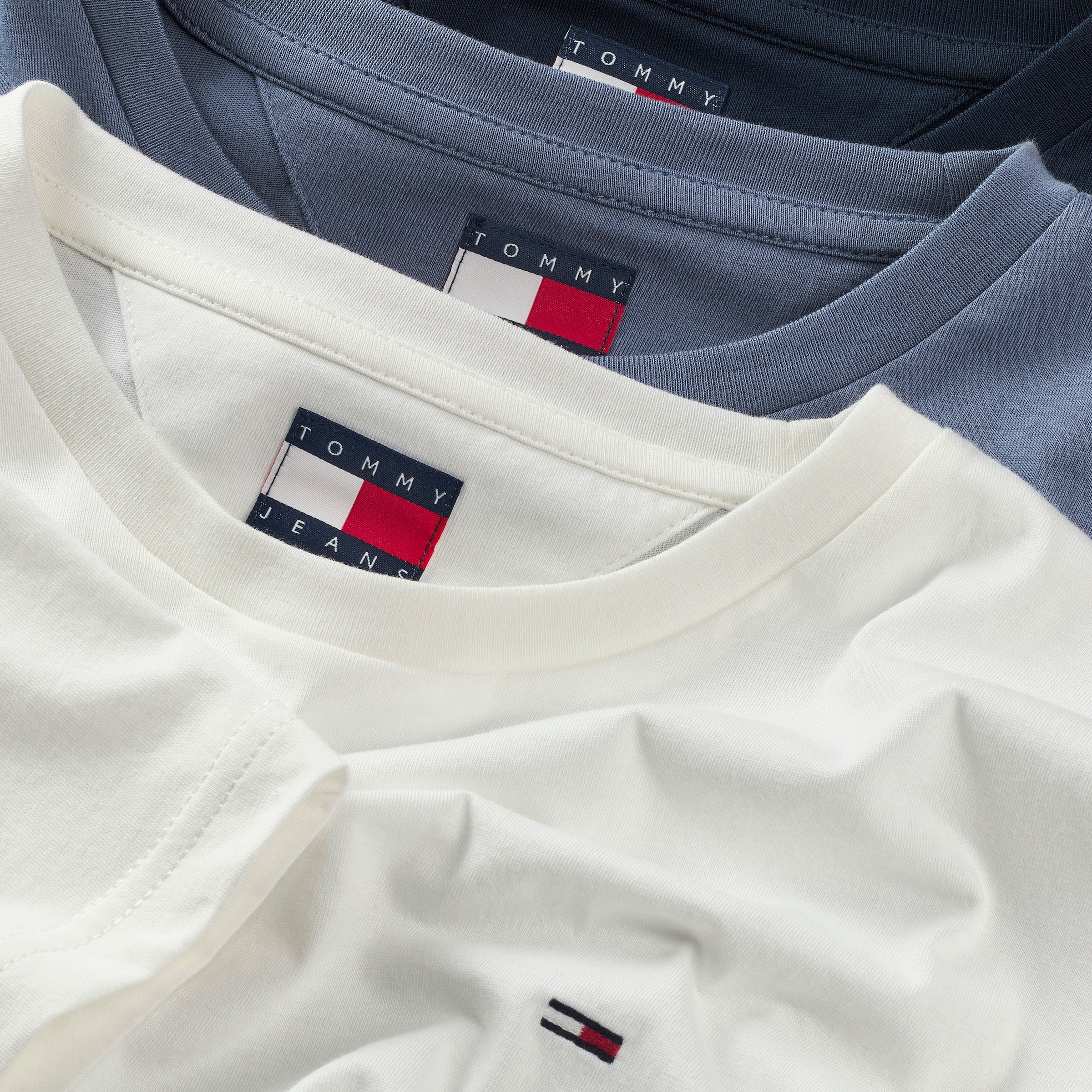 Tommy Jeans T-Shirt »TJM XSLIM 3 PACK TEE«, Mit Rundhalsausschnitt