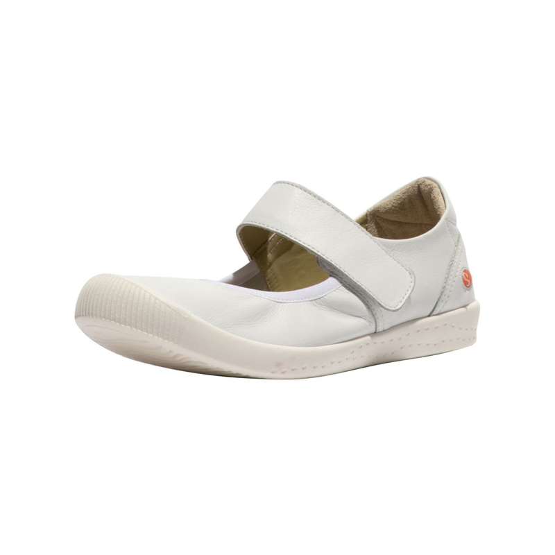 SOFTINOS Riemchenballerina »Ballerinas Leder« Weiß 40 40 Verschluss: Klettverschluss