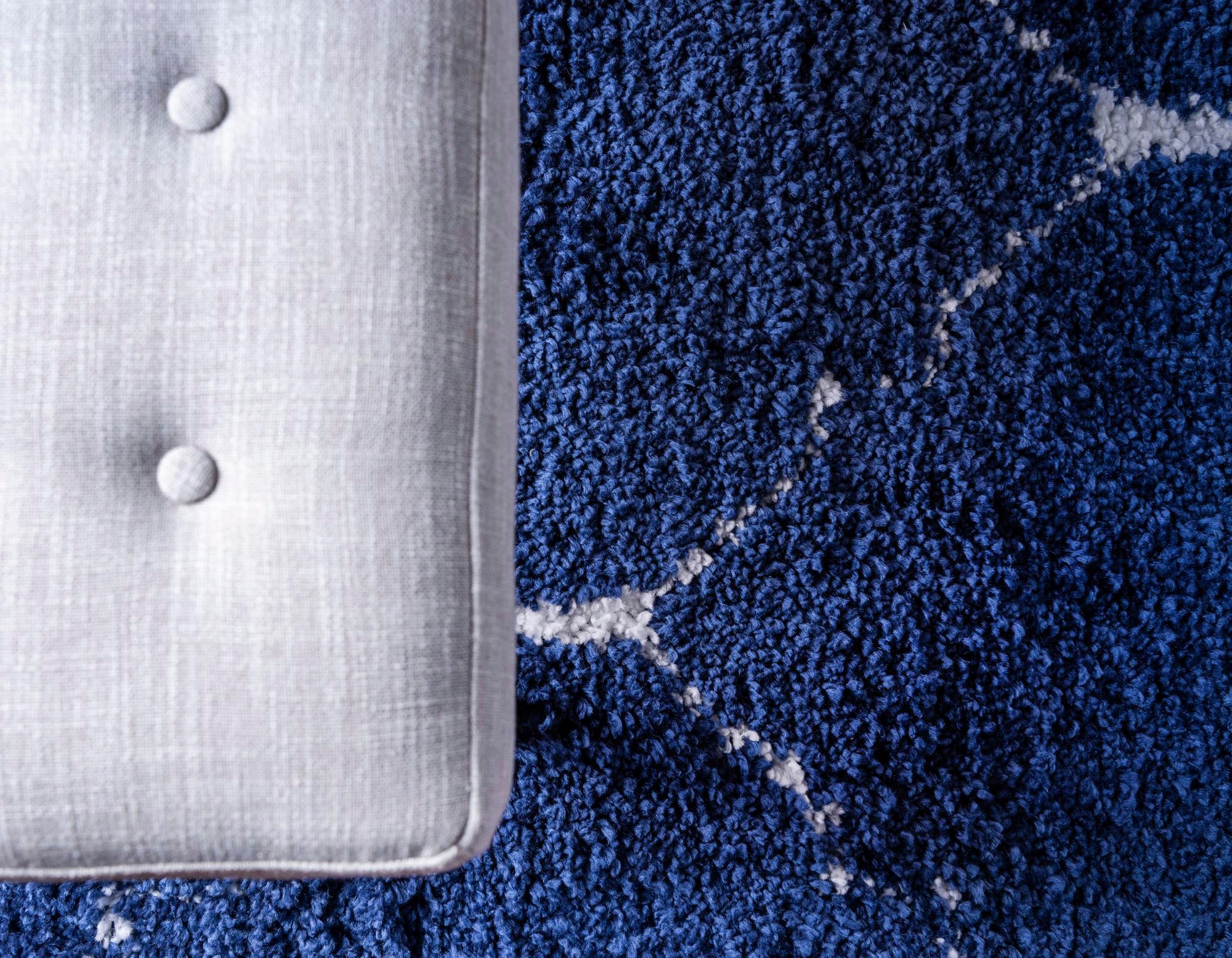 Myflair Möbel & Accessoires Hochflor-Teppich »Temara Shag Lagerräumung«, rund, 51 mm Höhe, gewebt, Rauten Design, weich & kuschelig