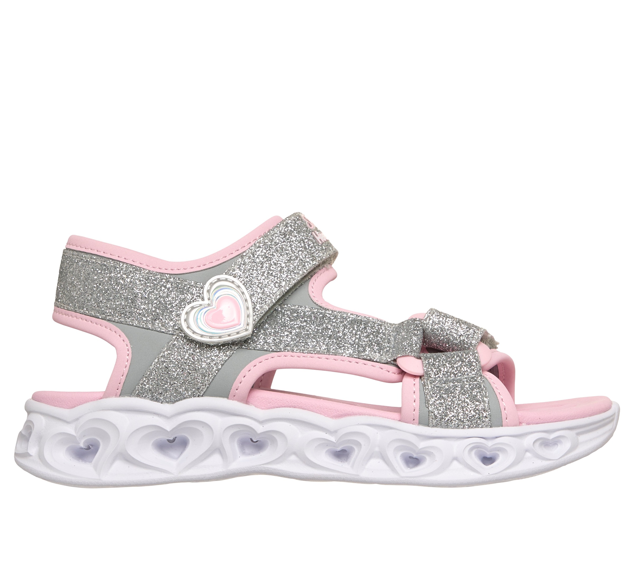 Skechers Sandale »HEART LIGHTS SANDALS«  Sommerschuh mit Klettverschluss, Größenschablone zum Download