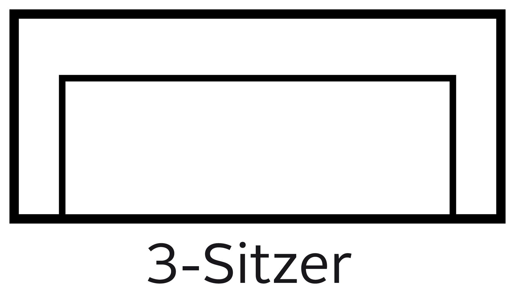 Leonique 3-Sitzer »Skidi«, mit losen Rückenkissen und Keder oben auf der Armlehne