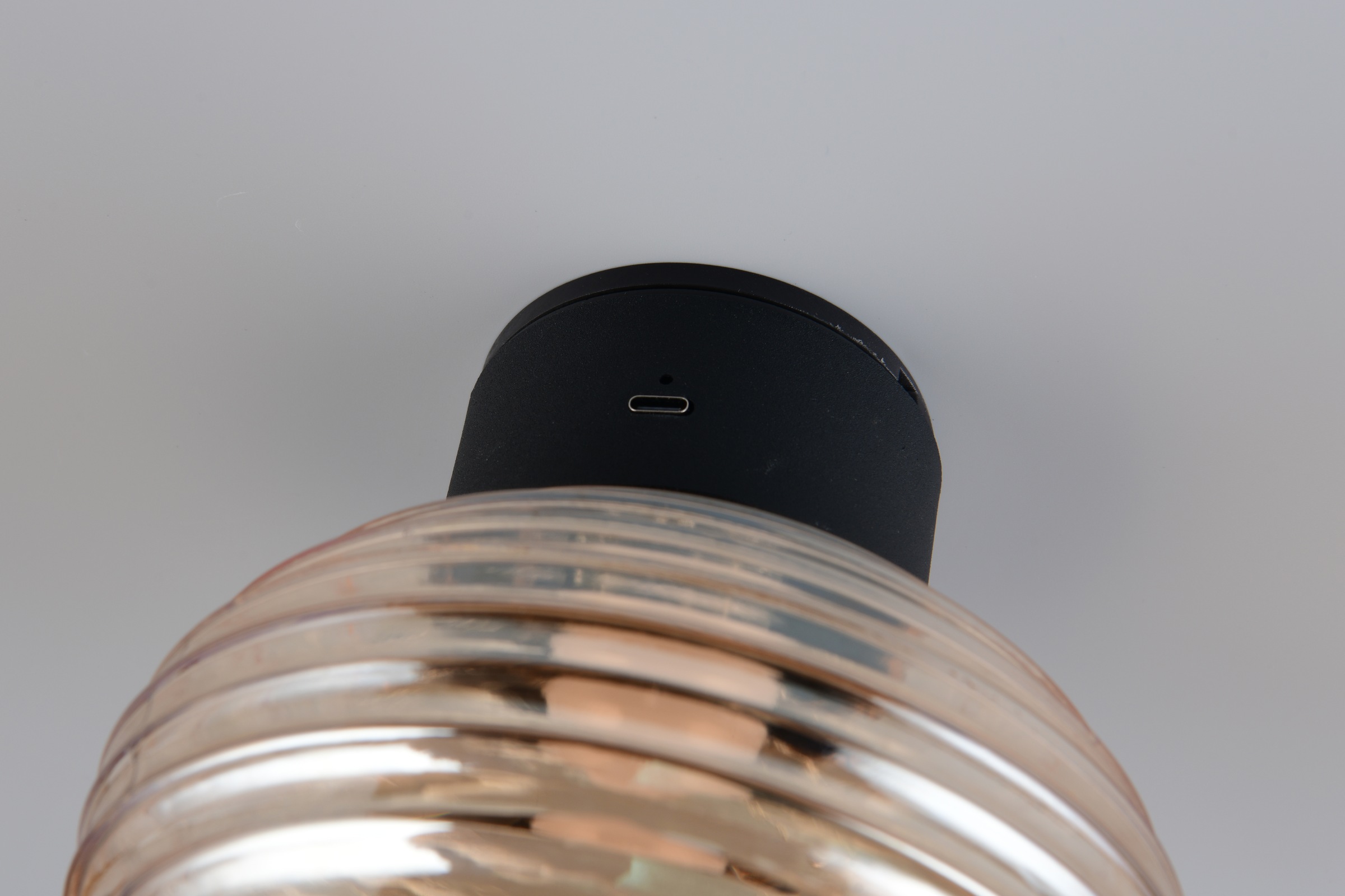 REALITY Leuchten LED Wandleuchte »EARL, runde Akku Wandlampe mit Touchdimmer, USB-Anschluss Ø 15,5cm«, 1 flammig, Leuchtmittel LED-Board | LED fest integriert, Akku Wandlampe Glasschirm, einfache Wandbefestigung, Tiefe 15 cm