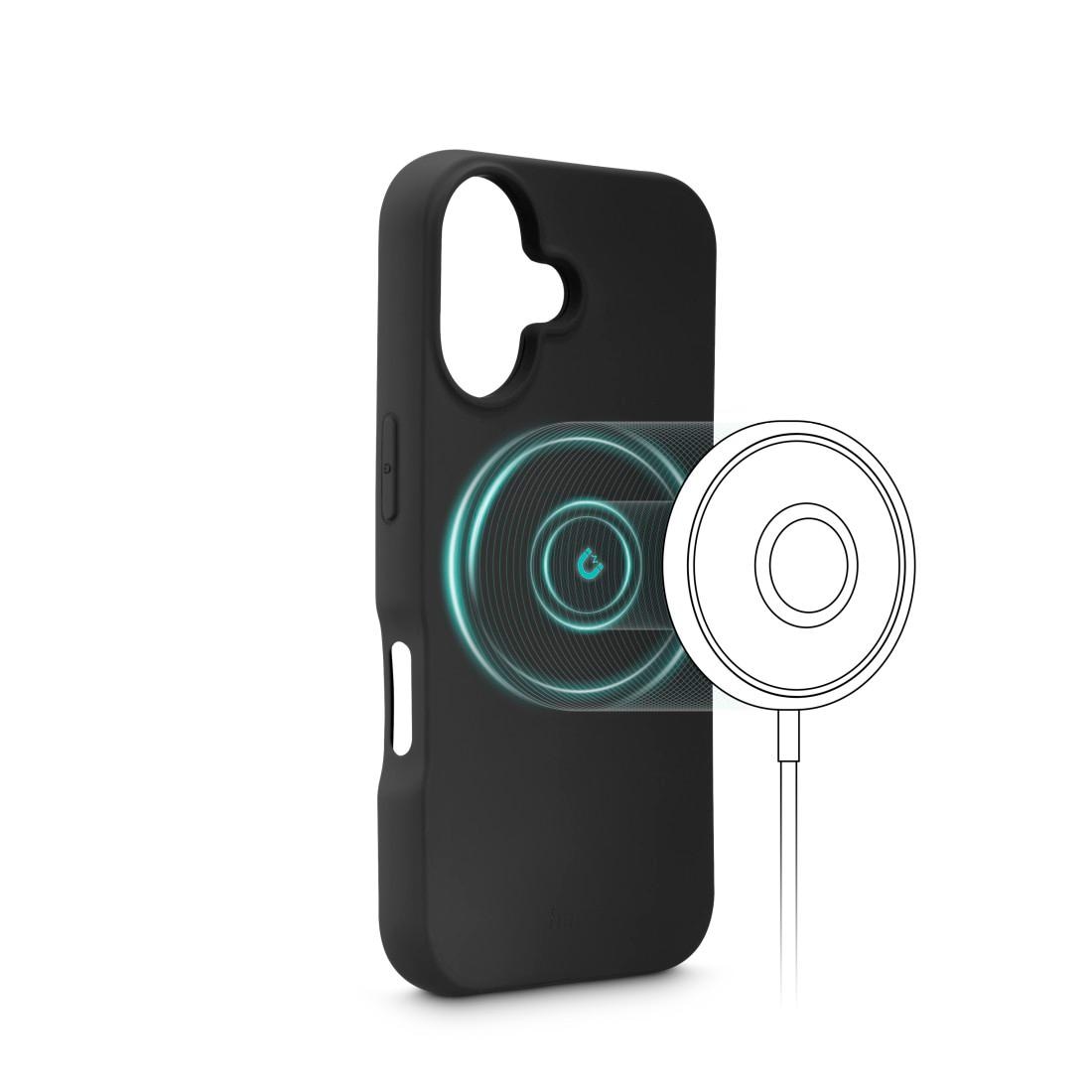 Hama Smartphone-Hülle »Handyhülle MagCase "Fantastic Feel" für Apple iPhone 16 Plus, Schwarz«, iPhone 16 Plus, 17 cm (6,7 Zoll)