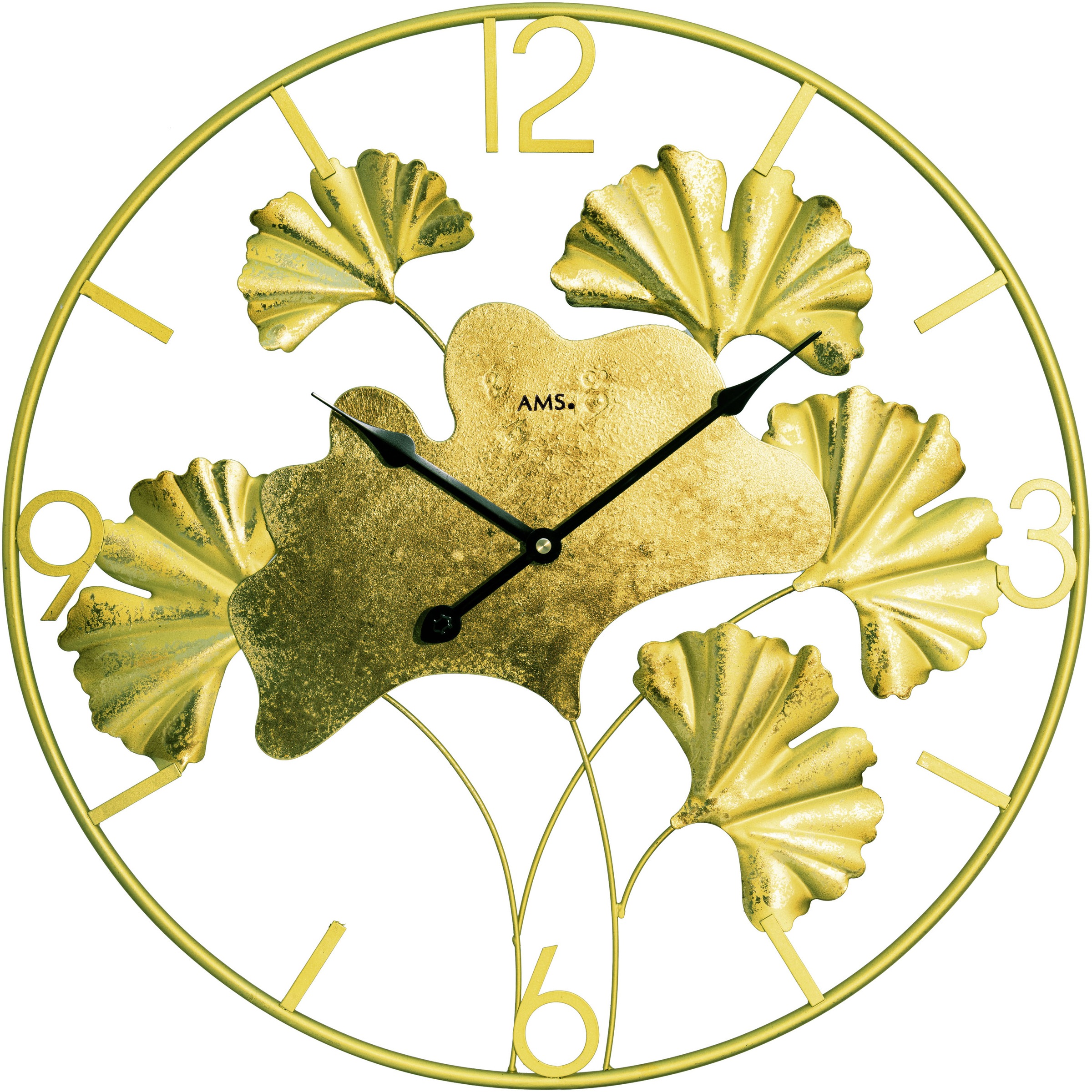 AMS Wanduhr, Quarzuhr, Metall, Wohnzimmer, Esszimmer, Küche, Arbeitszimmer, günstig online kaufen