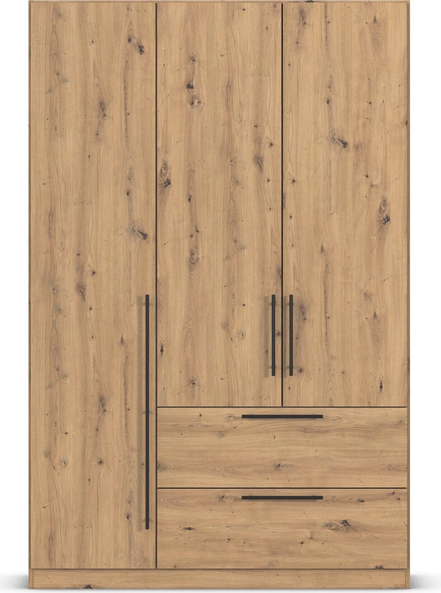 rauch Kleiderschrank »Drehtürenschrank Schrank Garderobe Wäscheschrank Schlafzimmer AVOLA«, (in 3 verschiedenen Ausstattungen BASIC/CLASSIC/PREMIUM), mit hochwertigen Stangengriffen in Schwarz aus Metall MADE IN GERMANY