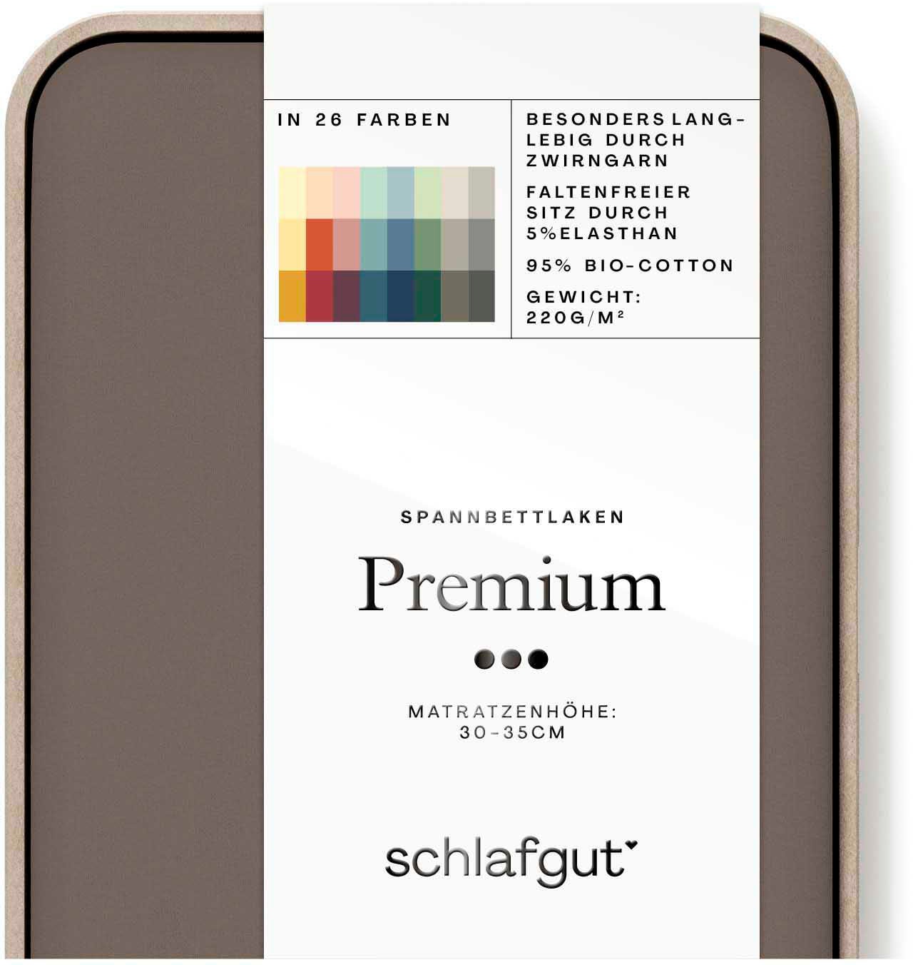 Schlafgut Spannbettlaken »Premium«, Zero Waste Verpackung, PREMIUM Qualität