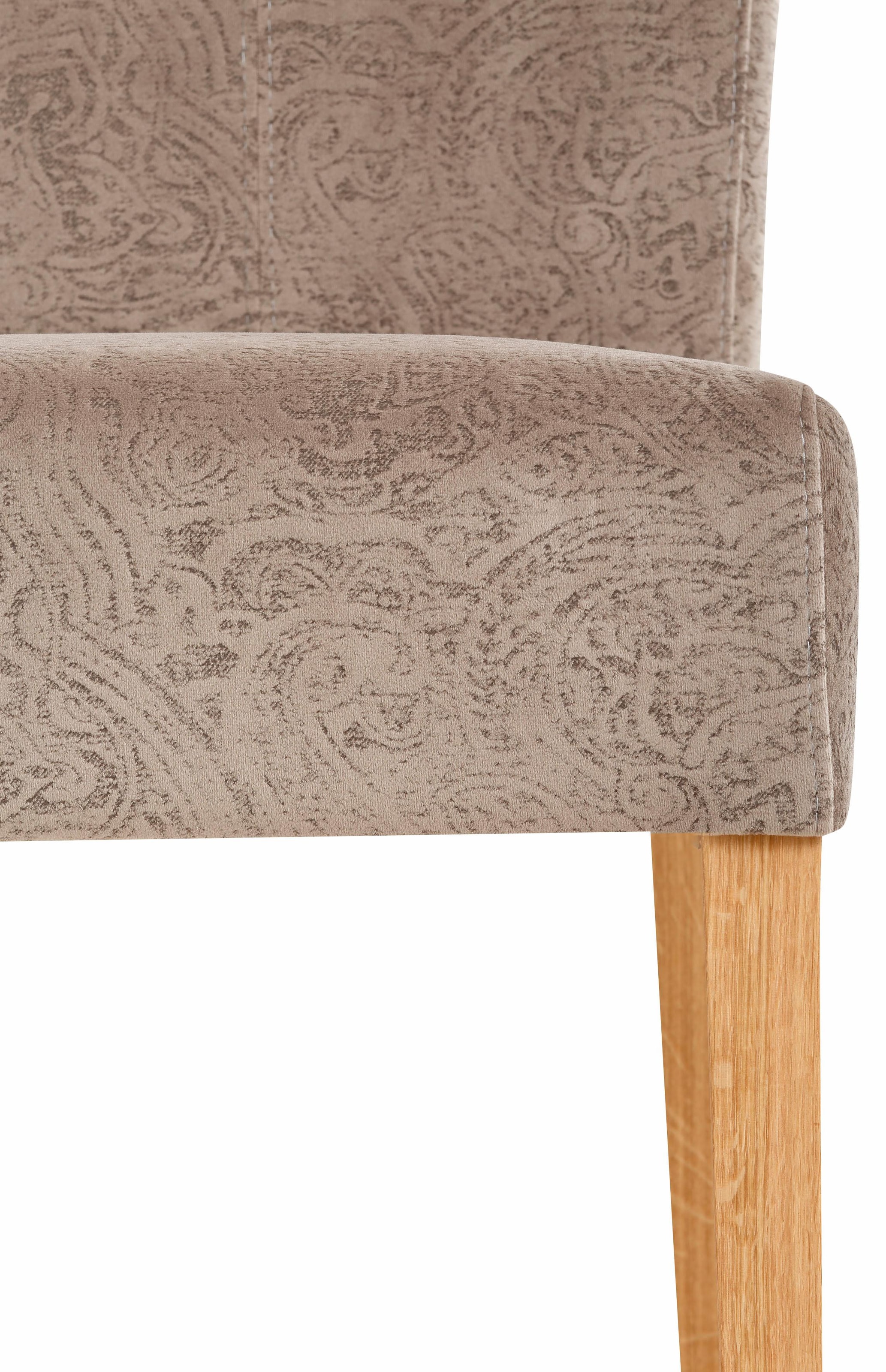 Home affaire Esszimmerstuhl »Queen Polsterstuhl BESTSELLER«, (Set), 6 St., Luxus-Microfaser, verschiedene Bezüge, Gestell Massivholz