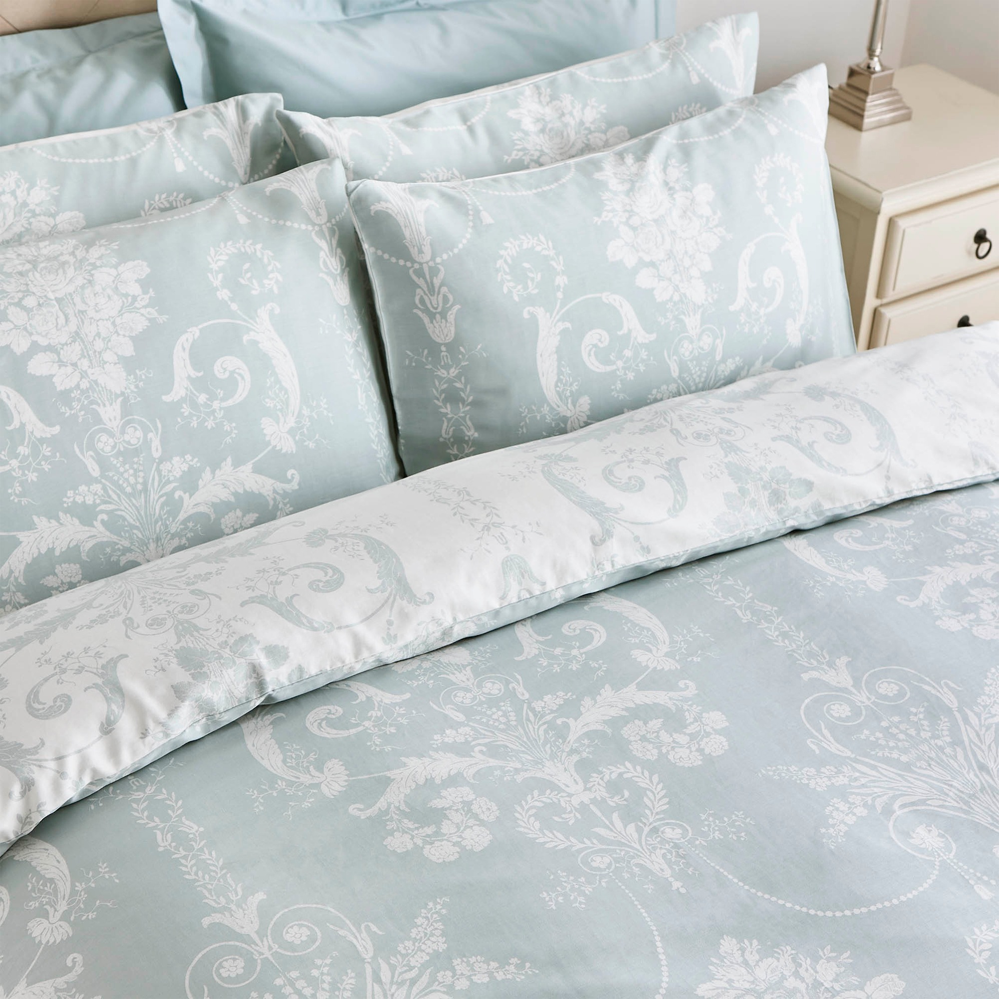 LAURA ASHLEY Bettwäsche »Baumwoll Satin, Mit floralem Munster, 3teilig, ink günstig online kaufen