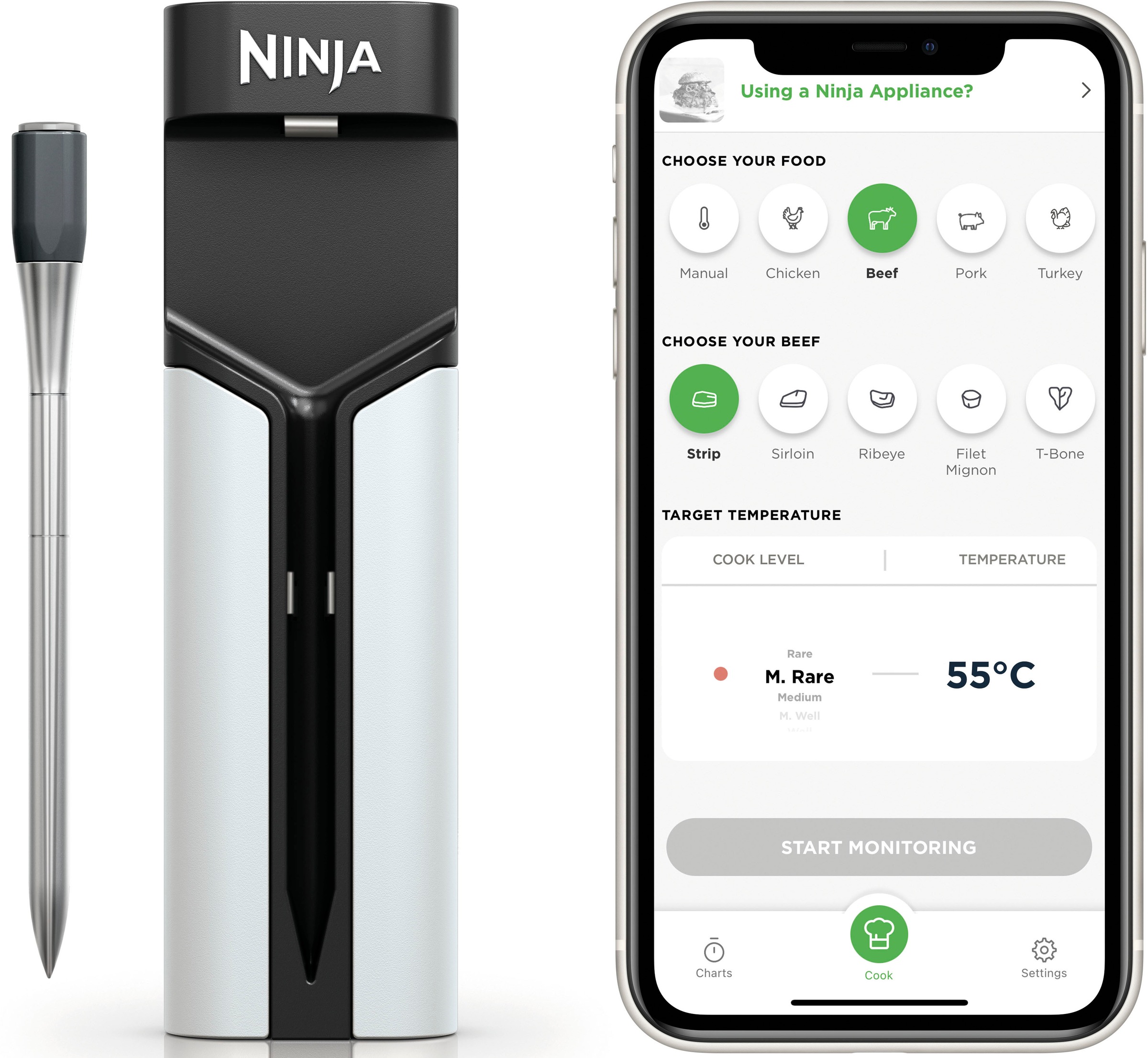 NINJA Kochthermometer »WP100EU ProChef« drinnen & draußen, mit App-Verbindu günstig online kaufen