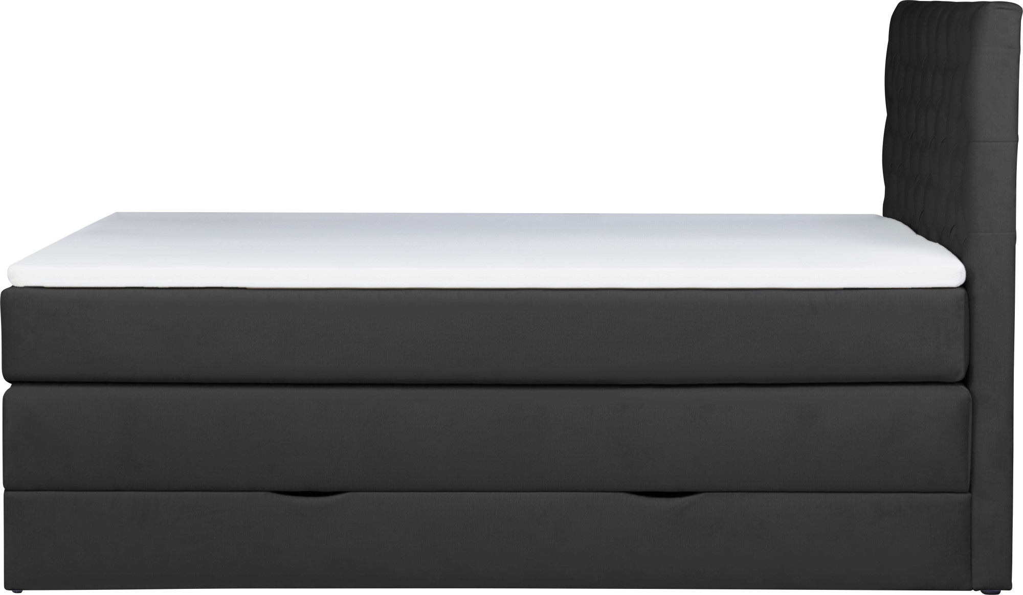 Home affaire Boxspringbett »SELJORD mit Bettkasten, Matratze und Topper, Breite 160 oder 180 cm« Bonnell- oder Taschenfederkernmatratze (H2, H3, H4), mit Knopfheftung